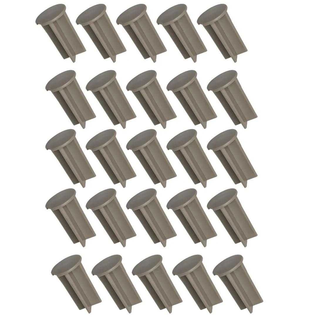 Pool Fence Caps – Putty 25 Pack of 1-Inch Pool Fence Hole Caps – Used for Covering Deck Sleeves in Safety Fencing – Protects Pool Areas When Fence is Removed – Compatible with Most Systems - Image 2