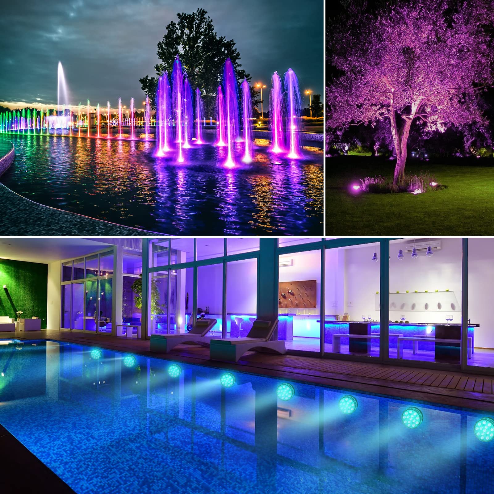 Pool Lights Submersible LED Light with Remote, Waterproof Pond Lights with Upgrade Suction Cups,Magnets, 16 Changeable Colors 3.35'' Battery LED light for Underground Pool Fountain Pond Aquarium - Image 3