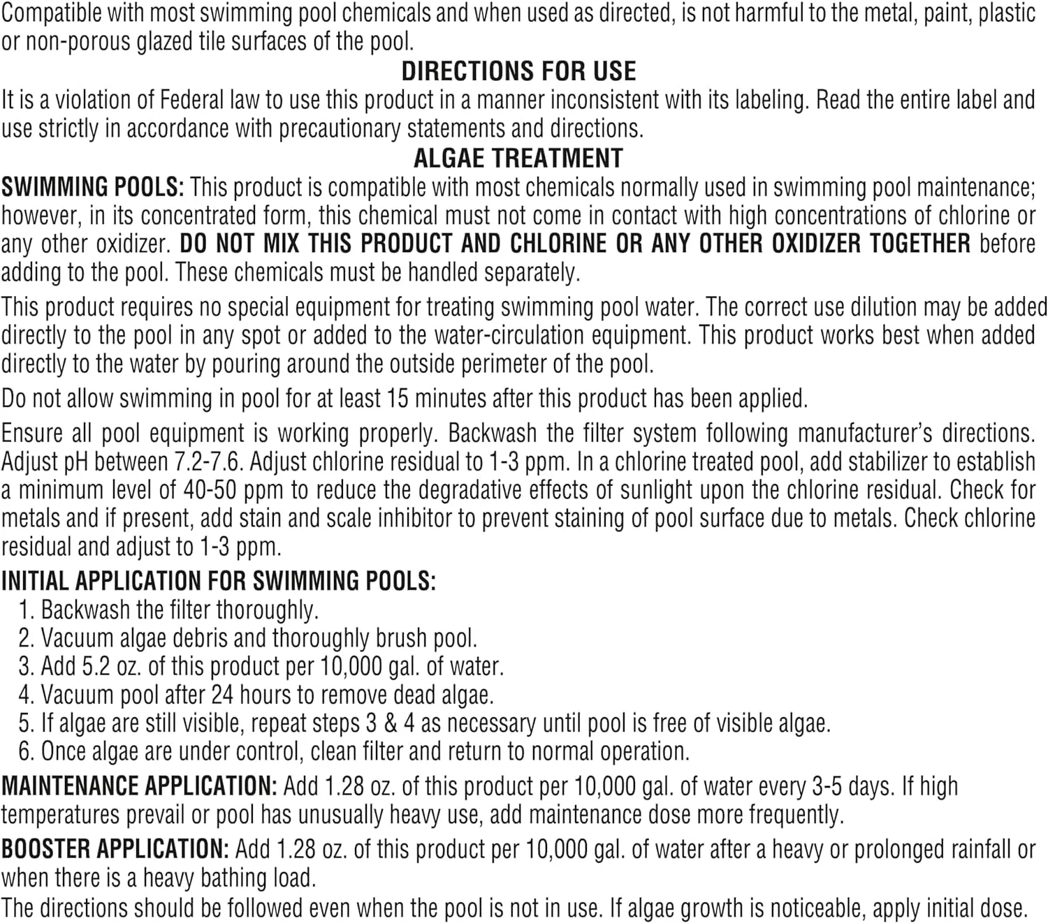Pool Mate 1-Quart 2-Pack Premium Algaecide 50, Algaecide for Pool, Made in USA - Image 3