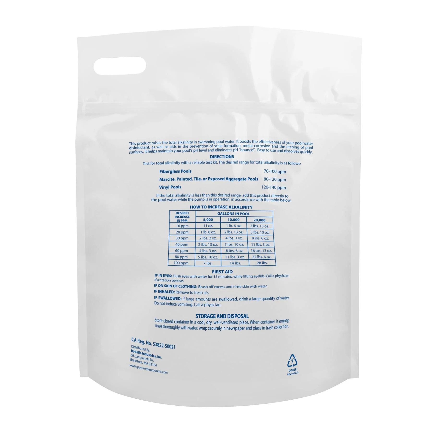Pool Mate 10-Pounds Premium Alkalinity Increaser for Swimming Pools, 100% Sodium Bicarbonate - Image 4
