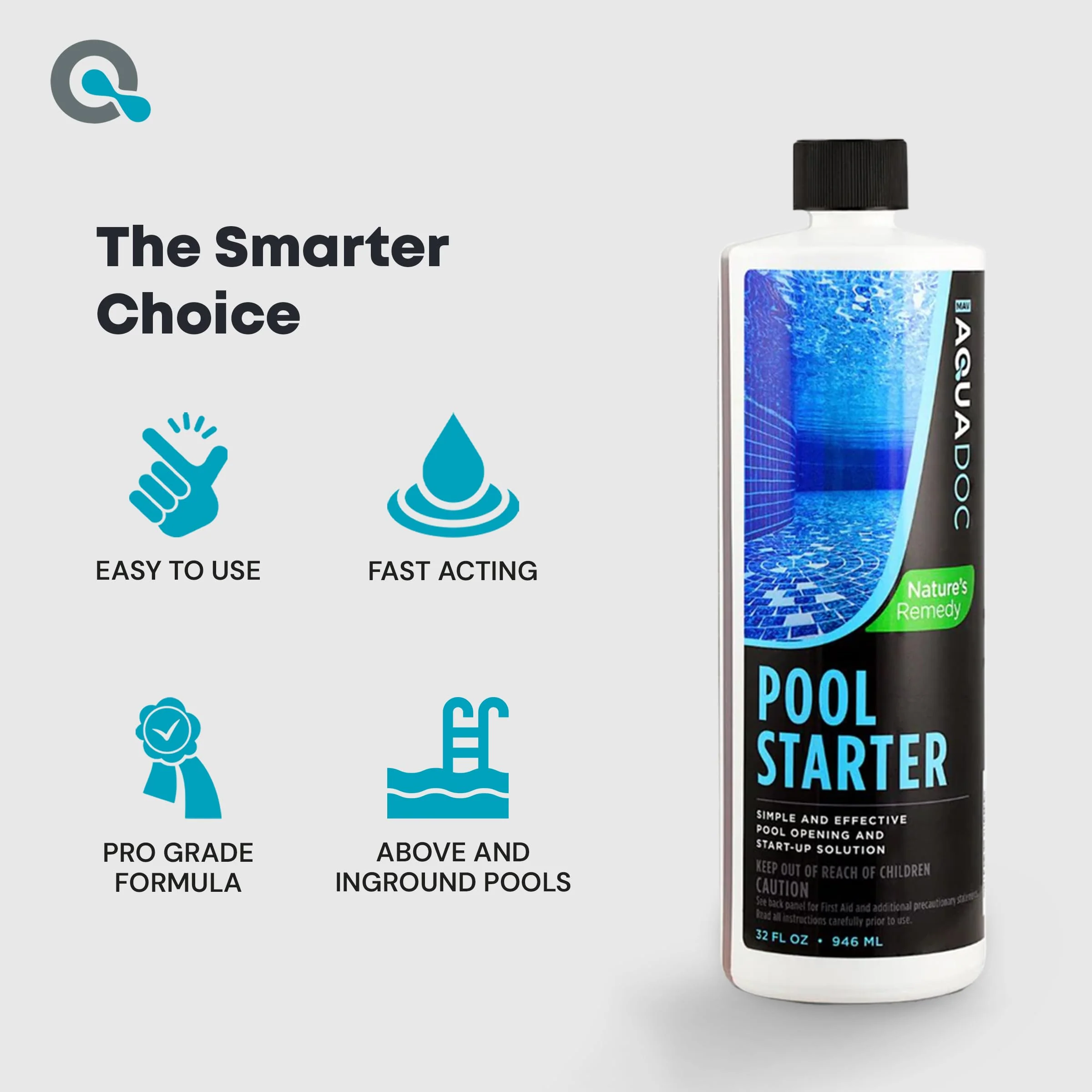 Pool Opening Chemical - 32oz for up to 30,000 gallons - Pool Starter Kit for Above Ground & Inground Pools - AquaDoc Pool Chemicals Made in USA - Image 5