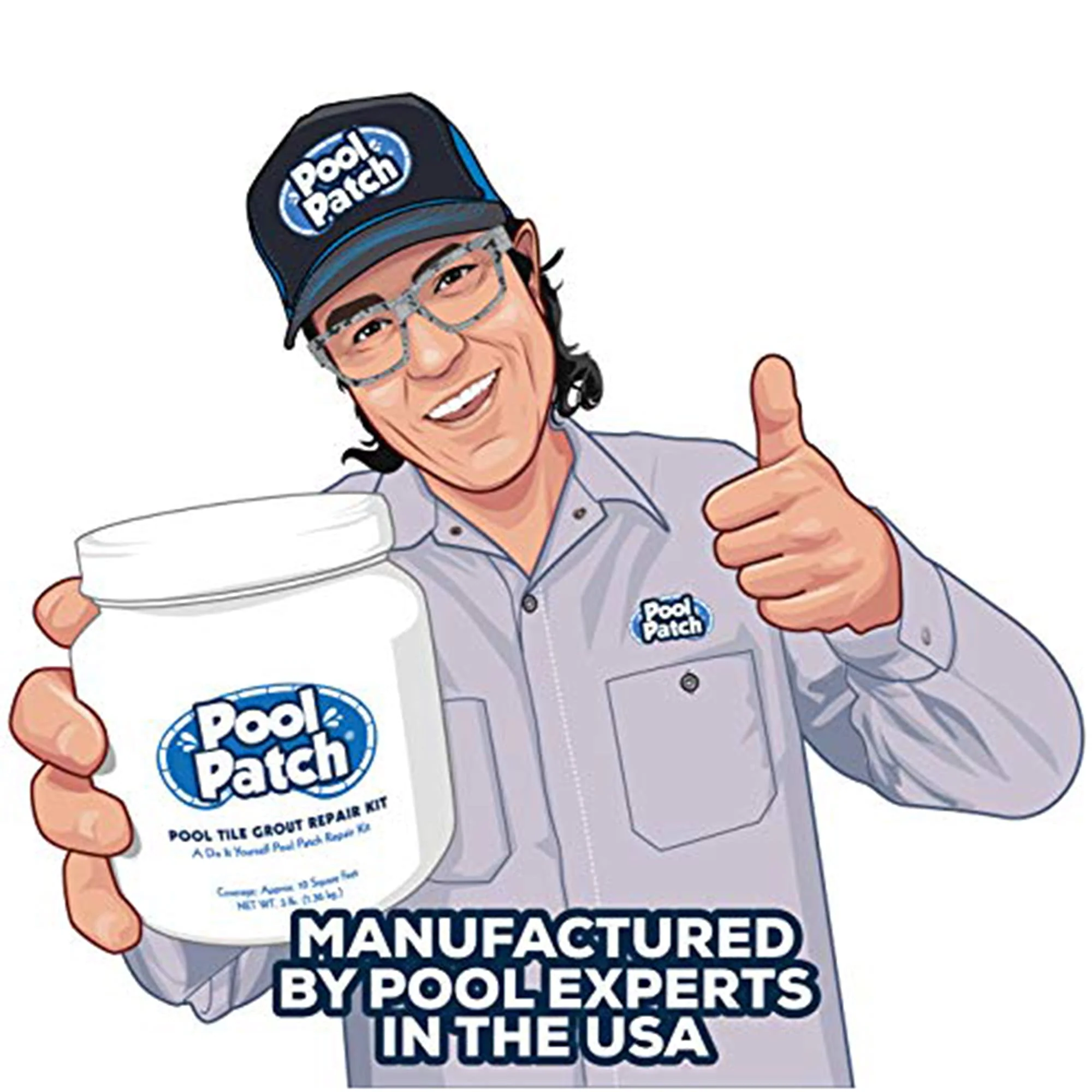 Pool Patch White Pool Tile Grout Repair Kit, 3-Pound, White - Image 4
