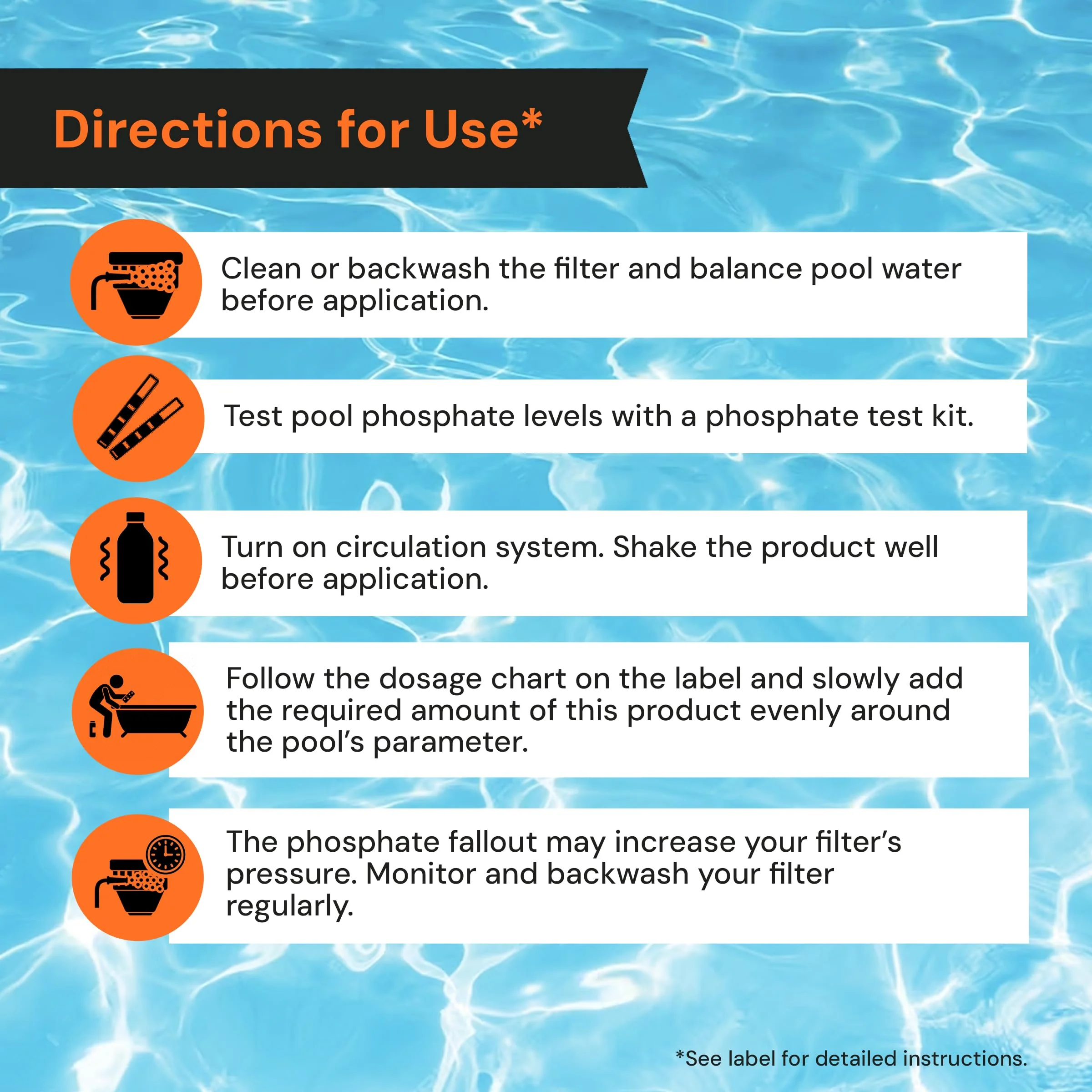 Pool Phosphate Remover - Fast Acting, Maximum Strength Phosphate Removal Pool Chemical - Perfect for Pool Openings to Make Your Pool Phosphate Free - AquaDoc (32 oz) - Image 5