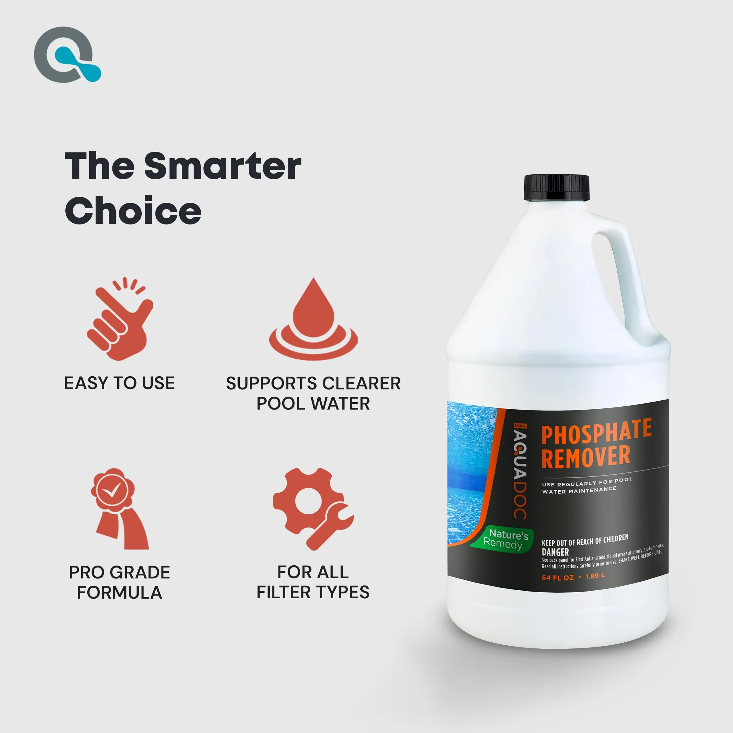 Pool Phosphate Remover - Fast Acting, Maximum Strength Phosphate Removal Pool Chemical - Perfect for Pool Openings to Make Your Pool Phosphate Free - AquaDoc (64 oz) - Image 4