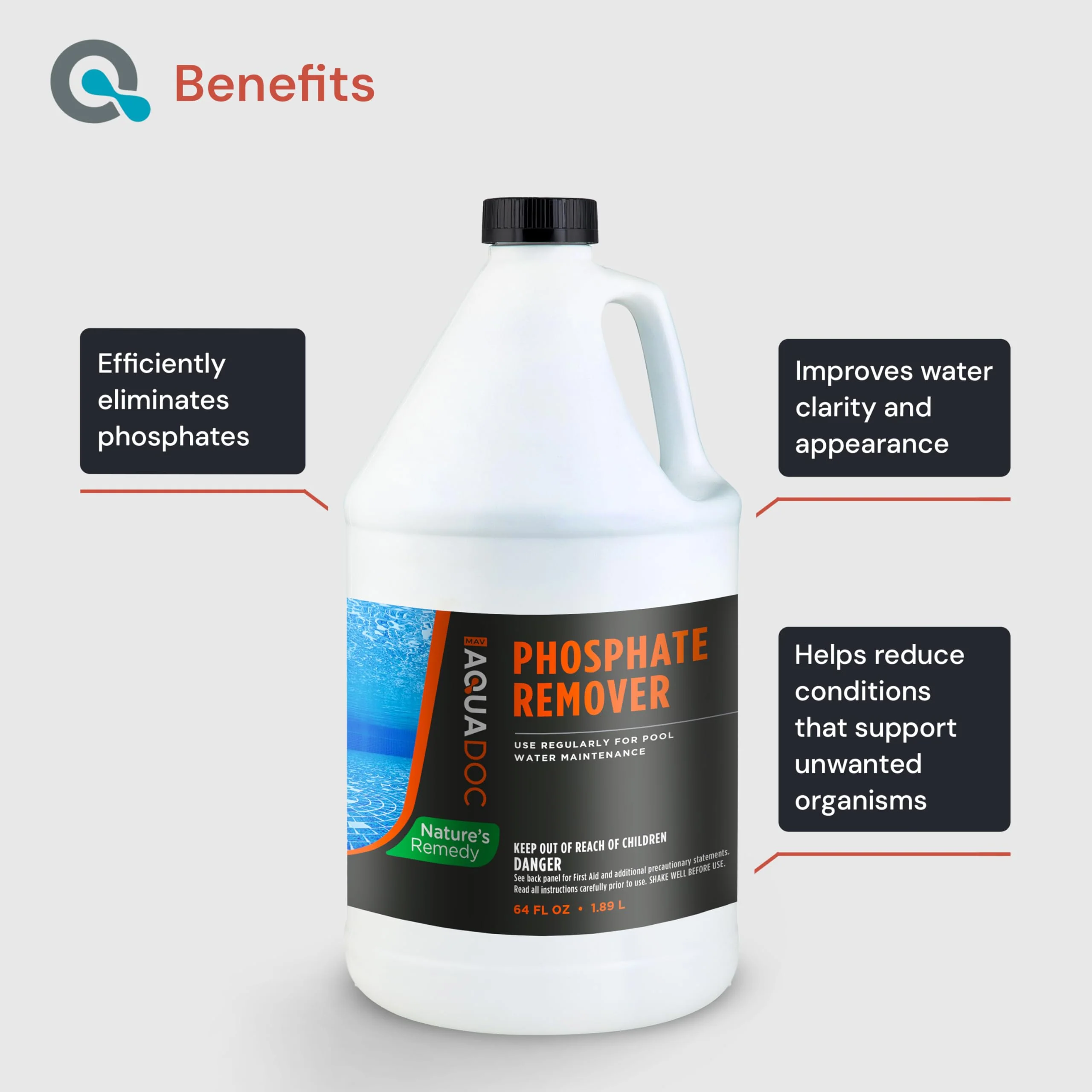 Pool Phosphate Remover - Fast Acting, Maximum Strength Phosphate Removal Pool Chemical - Perfect for Pool Openings to Make Your Pool Phosphate Free - AquaDoc (64 oz) - Image 7