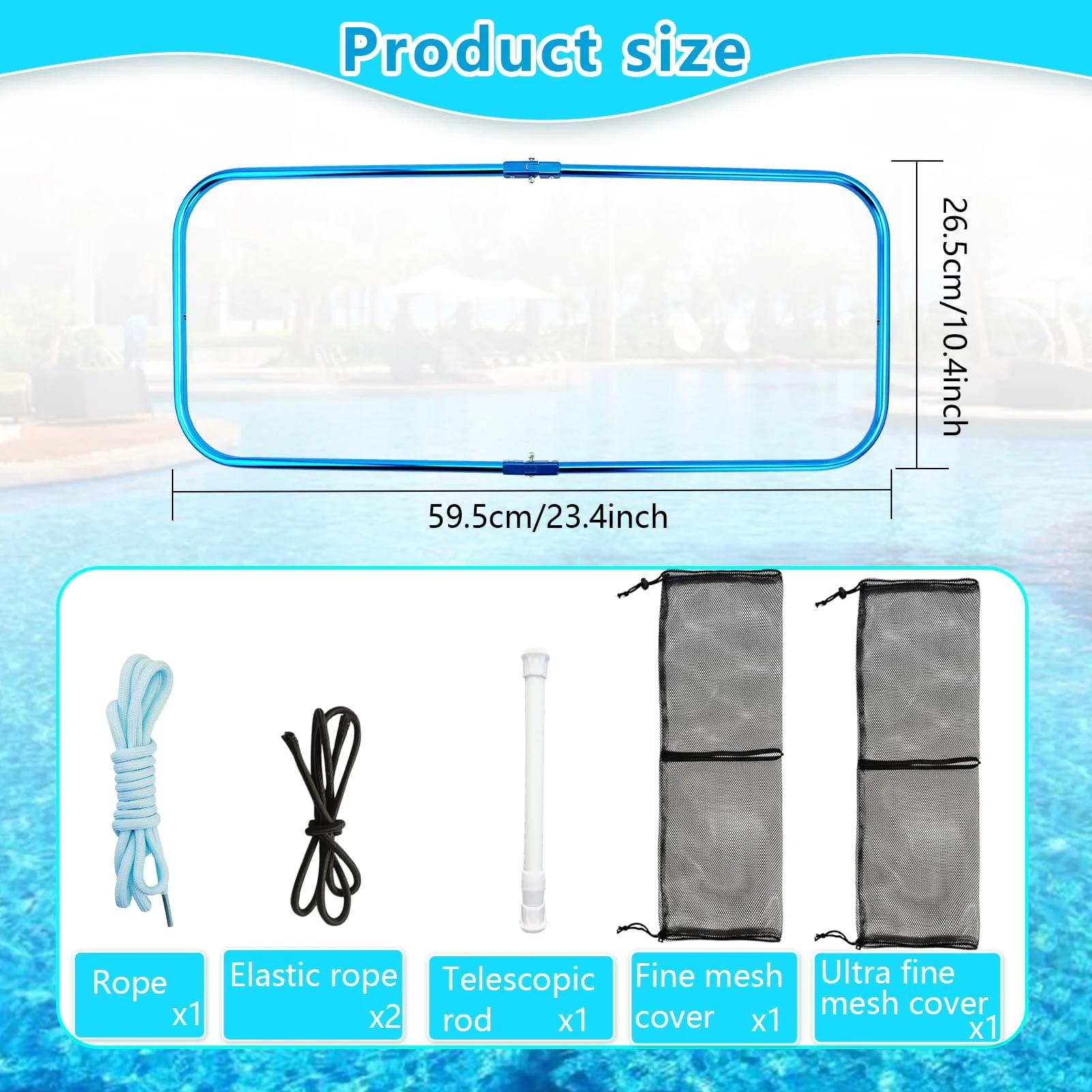 Pool Skimmer Screen Guard, Anti Rust Swimming Pool Skimmer Leaf Guard Net Blocker for Inground Above Ground Vinyl Lined, Pool Skimmer Leaf Catcher with Fine Mesh & Ultra Fine Mesh Easy to Install - Image 7