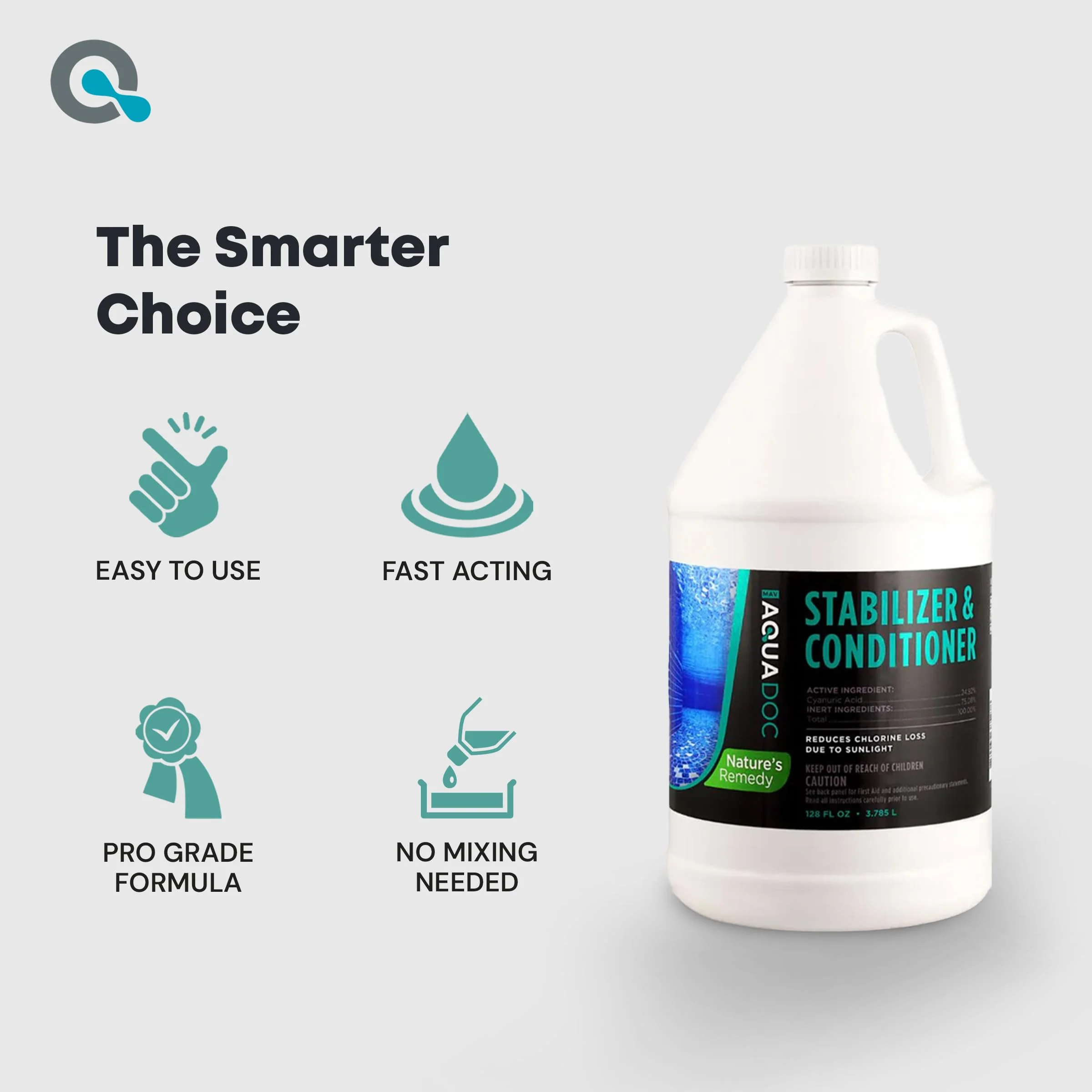 Pool Stabilizer and Conditioner for Swimming Pools - Maximum Strength Swimming Pool Conditioner and Cyanuric Acid for Pools - Helps with Pool Water Evaporation - AquaDoc Pool Supplies - Image 4