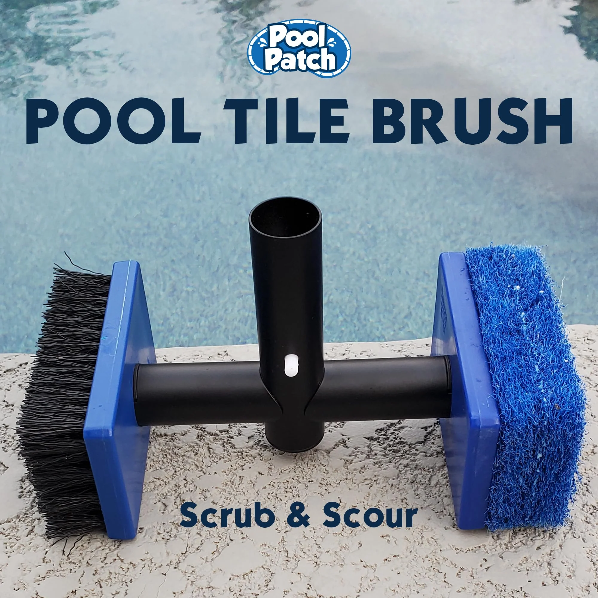 Pool Tile Brush Scrubber 2-in-1 Scrub and Scour Waterline Tile Scale Cleaner - Easily Clean Swimming Pool Tiles Flip Brush - Image 6