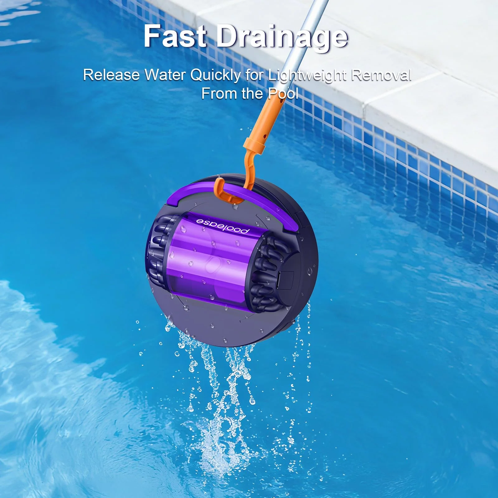 Poolease X1 Cordless Robotic Pool Vacuum, Automatic Pool Cleaner with 45W Dual-Motor, Ideal for Inground Above-Ground Flat Pool, 2L Debris Capacity - Image 2