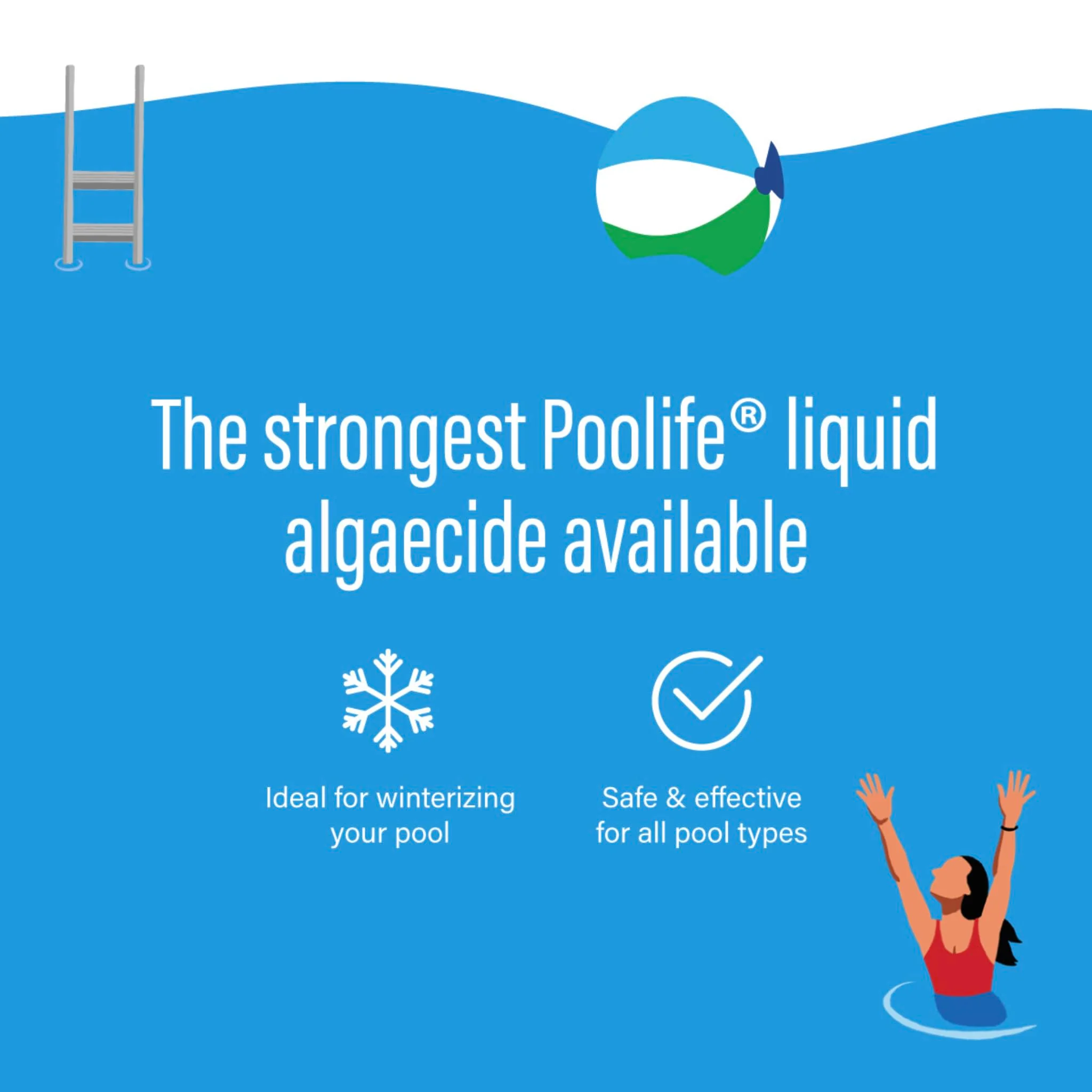 Poolife Super Algae Bomb Polyquat 60 Algaecide - Fast-Acting, Non-Foaming Pool Algaecide for Green, Black, Mustard Algae - Ideal for Spas & Fountains & Winterizing - 1 qt Liquid with Long Protection - Image 5