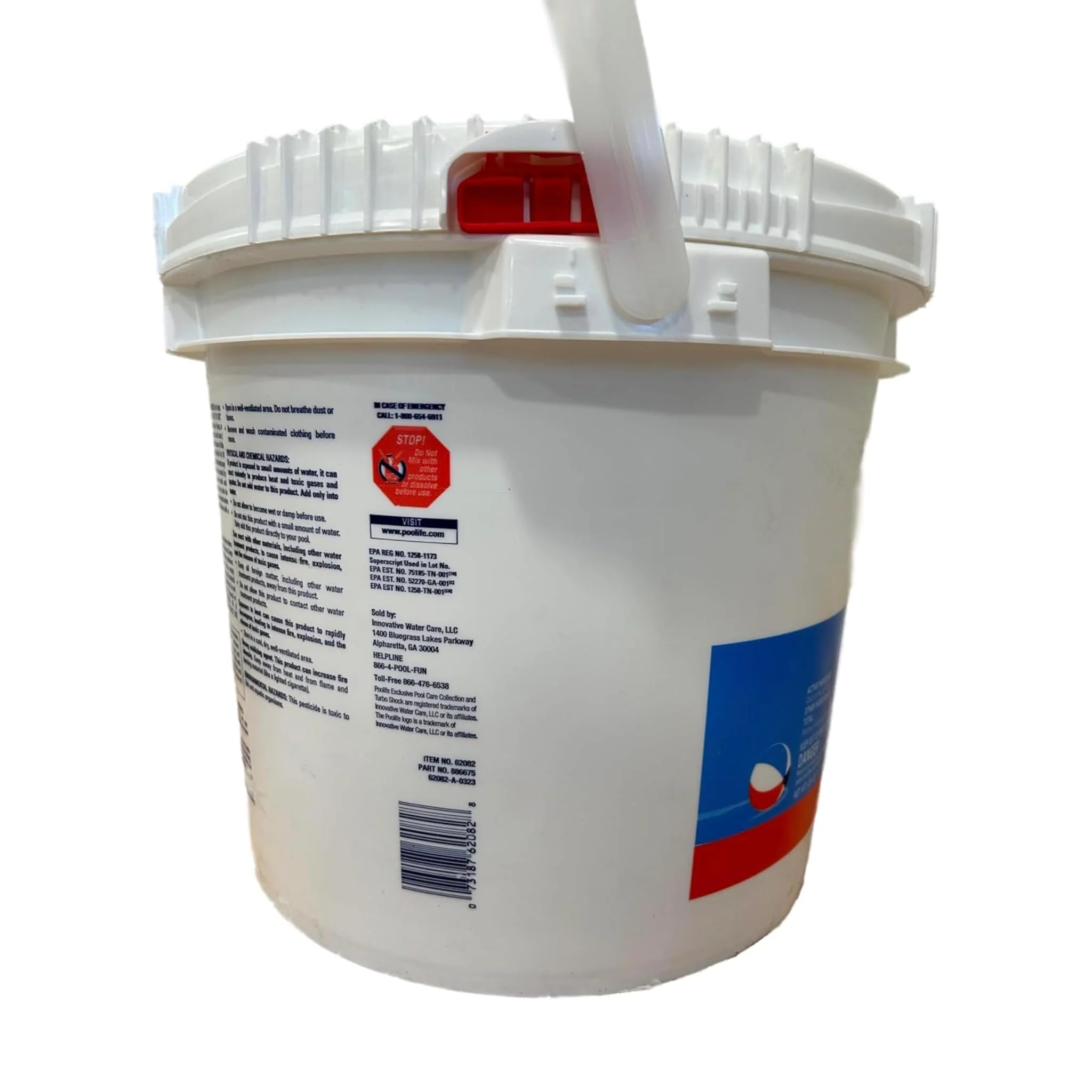 Poolife Turbo Shock to Eliminate Algae, Bacteria & Cloudy Water - Strongest 78% Calcium Hypochlorite Pool Shock - Fast-Dissolving, No Pre-Mixing - Safe Chlorine Shock for All Pool Surfaces - 25 lb - Image 7