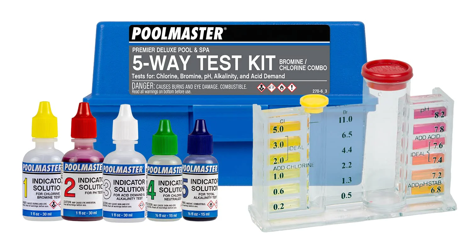 Poolmaster 22270 5-Way Swimming Pool or Spa Water Chemistry Test Kit with Case, Premier Collection - Image 4