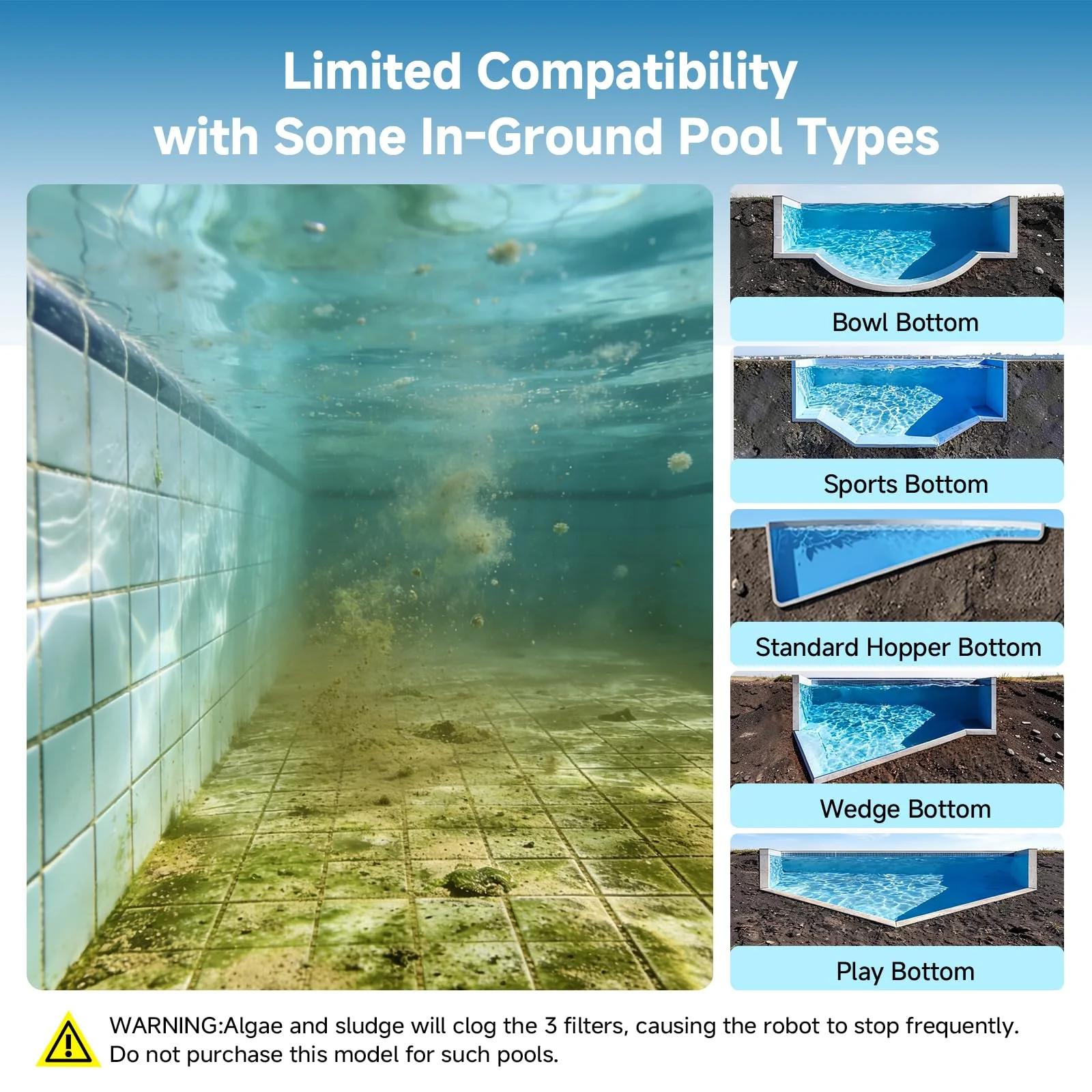 Pooloob PF1 Cordless Pool Vacuum Cleaner Robot: 150 Min Runtime, Triple Layer Filtration, Floor Only Cleaning for Above/In Ground Pools up to 1345 Sq.Ft, Includes Floating Buoy with 8Ft Tether - Image 6