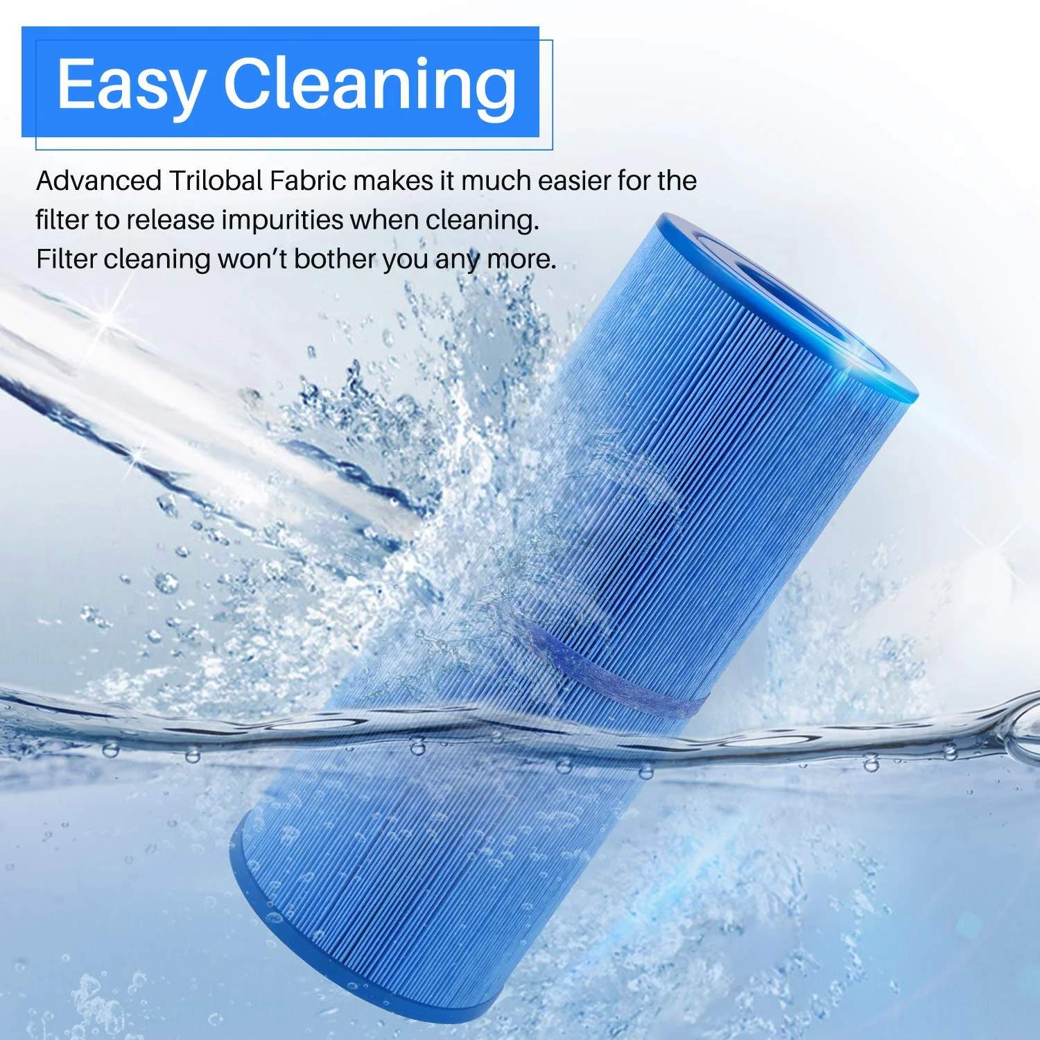 POOLPURE Antimicrobial Spa Filter Replacement for Pleatco PRB50-IN-M, Unicel C-4950RA, Guardian 413-212-02, Filbur FC-2390M,17-2380,Jacuzzi J200 Series Filter,373045, 5X13 Hot Tub Filter, 2 Pack - Image 5