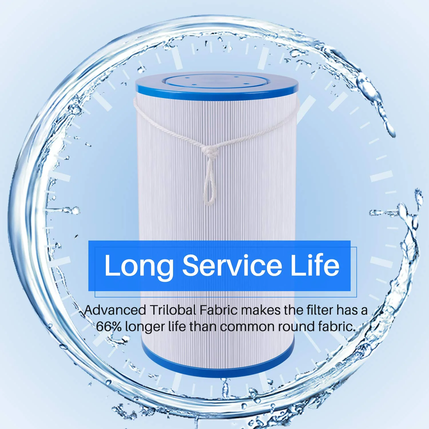POOLPURE Spa Filter Replaces Watkins 303279, PFF42TC-P4, 5CH-37, 78460, FC-2402, Lifesmart, Freeflow, AquaTerra, Hydromaster, Grandmaster, Simplicity, Bermuda Hot Tub Filters 2PACK - Image 4