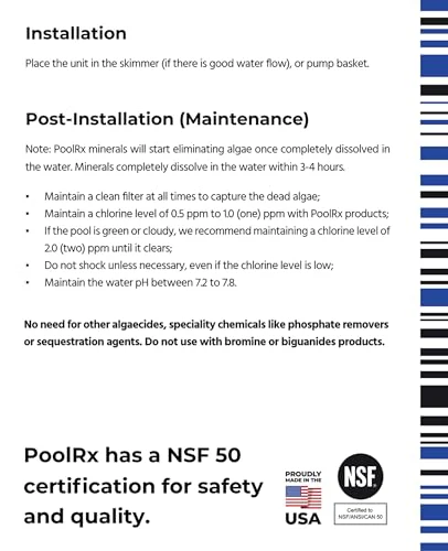 PoolRx Pool Unit #101001 6 Month Algaecide Blue Treats 7.5k-20k gallons, Single - Image 2