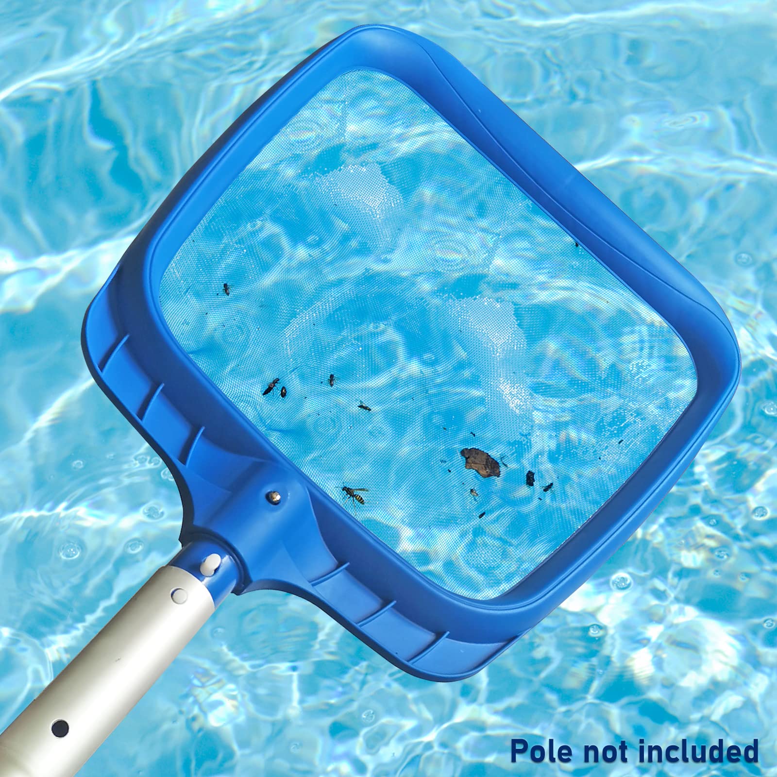Poolvio Heavy Duty Swimming Pool Leaf Skimmer Net with Strong Reinforced Handle for Cleaning Swimming Pools, Hot Tubs, Spas and Fountains - Image 3