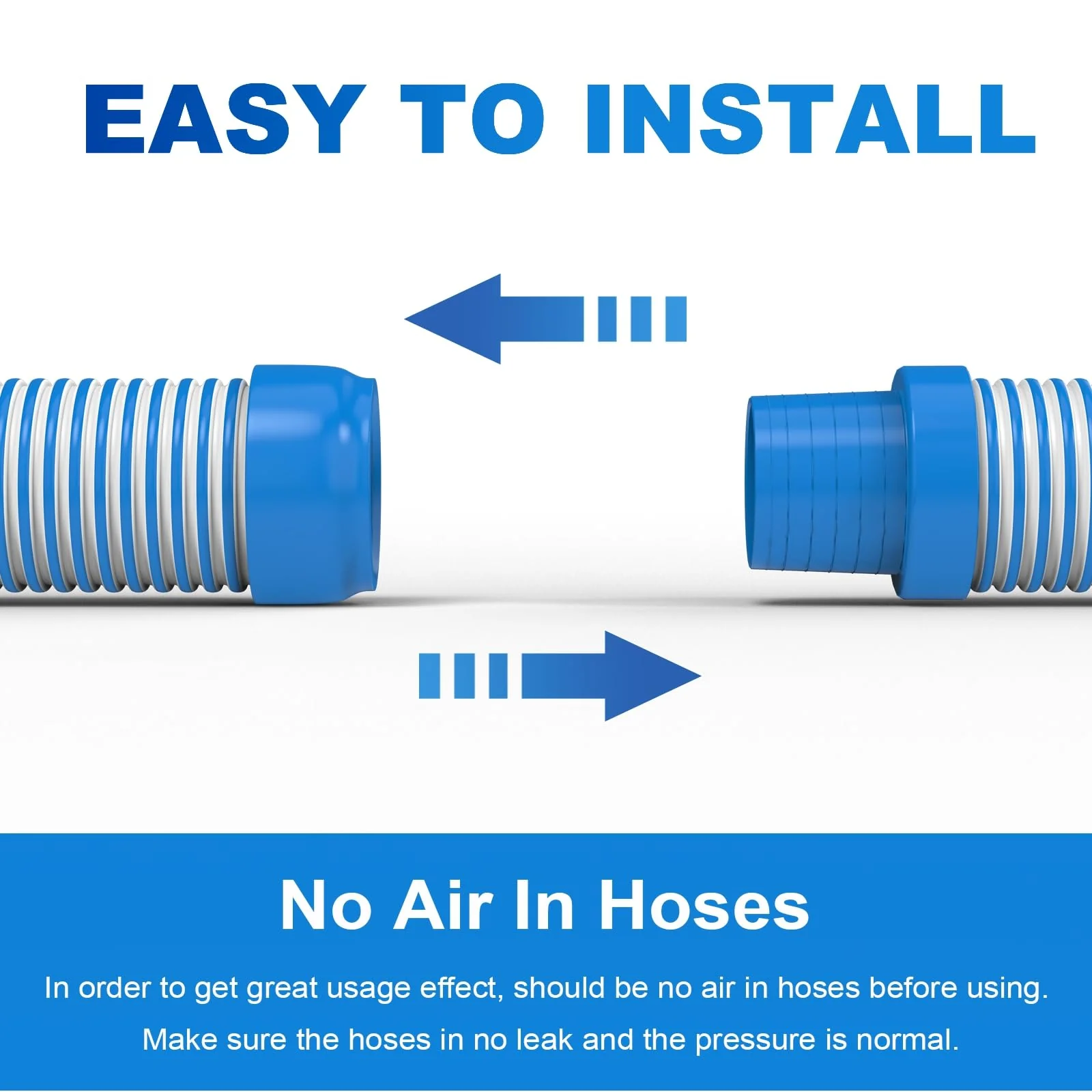 Poolvio Pool Vacuum Hose 26 Feet (8 x 40 Inch), 1.5 Inch Cuffs, Compatible with Most Inground Automatic Cleaners - Image 7