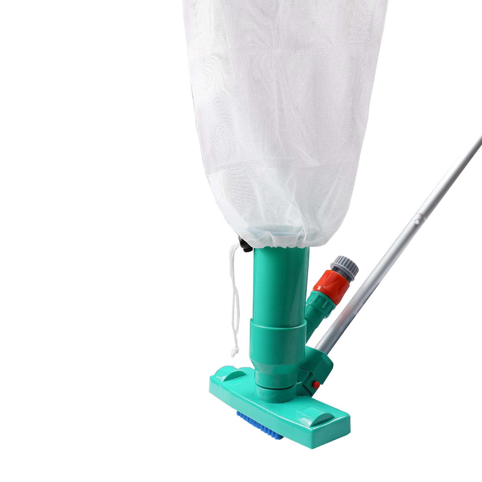 POOLWHALE Portable Pool Vacuum Jet Underwater Cleaner W/Brush,Bag,6 Section Pole of 56.5"(No Garden Hose Included),for Above Ground Pool,Spas,Ponds & Fountains - Image 8