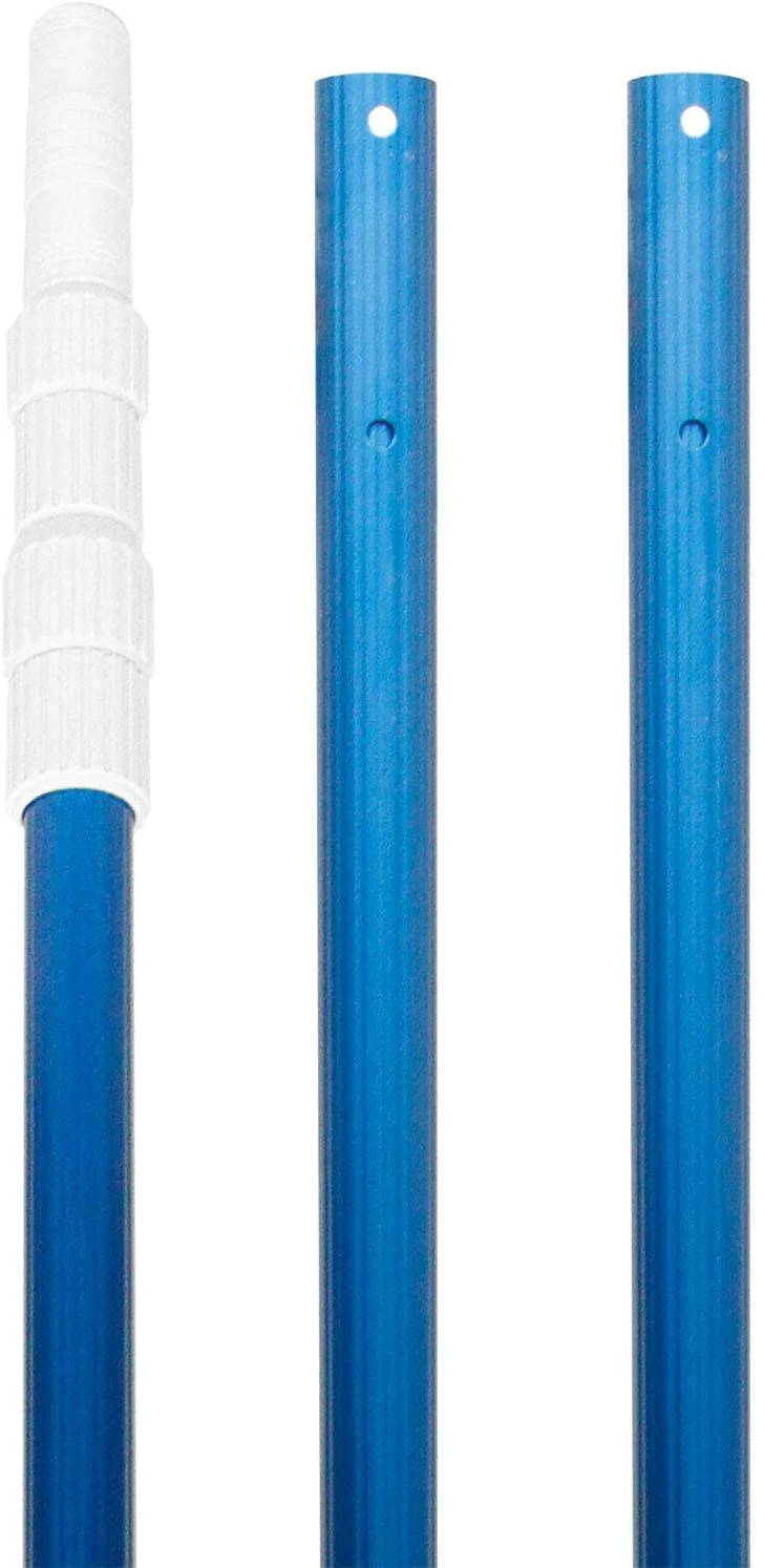 POOLWHALE Professional 12 Feet Blue Anodized Aluminum Telescopic Swimming Pool Pole,Adjustable 3 Piece Expandable Step-Up,for Skimmer Nets, Vacuum Heads and Brushes, Strong Grip & Lock - Image 6