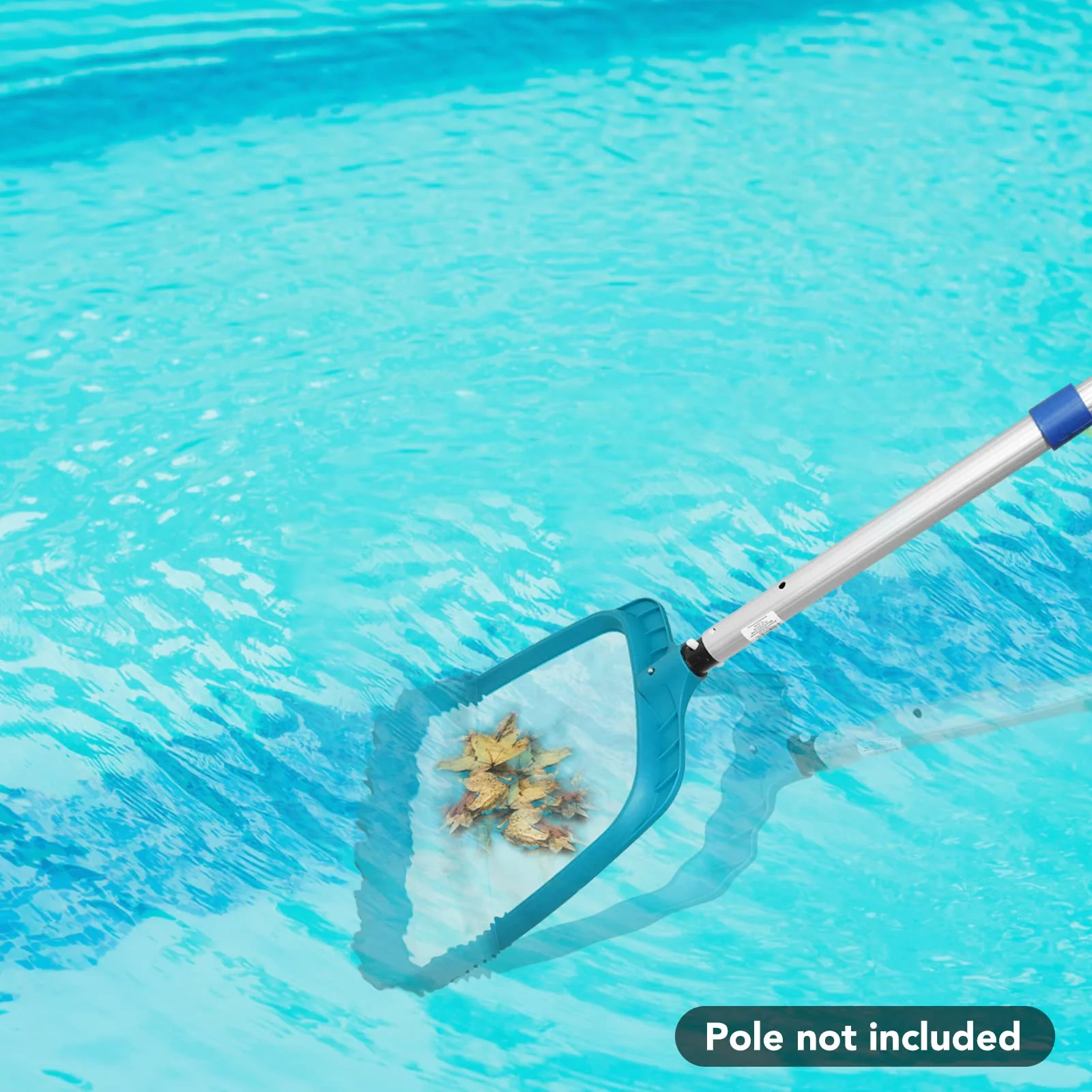 POOLWHALE Professional Pool Skimmer Net,Fine Mesh Net Bag,Heavy Duty Swimming Leaf Skimmer Cleaning Tool - Fast Cleaning,Debris Pickup Removal- Fits Standard Swimming Pool Poles(No Pole) - Image 2