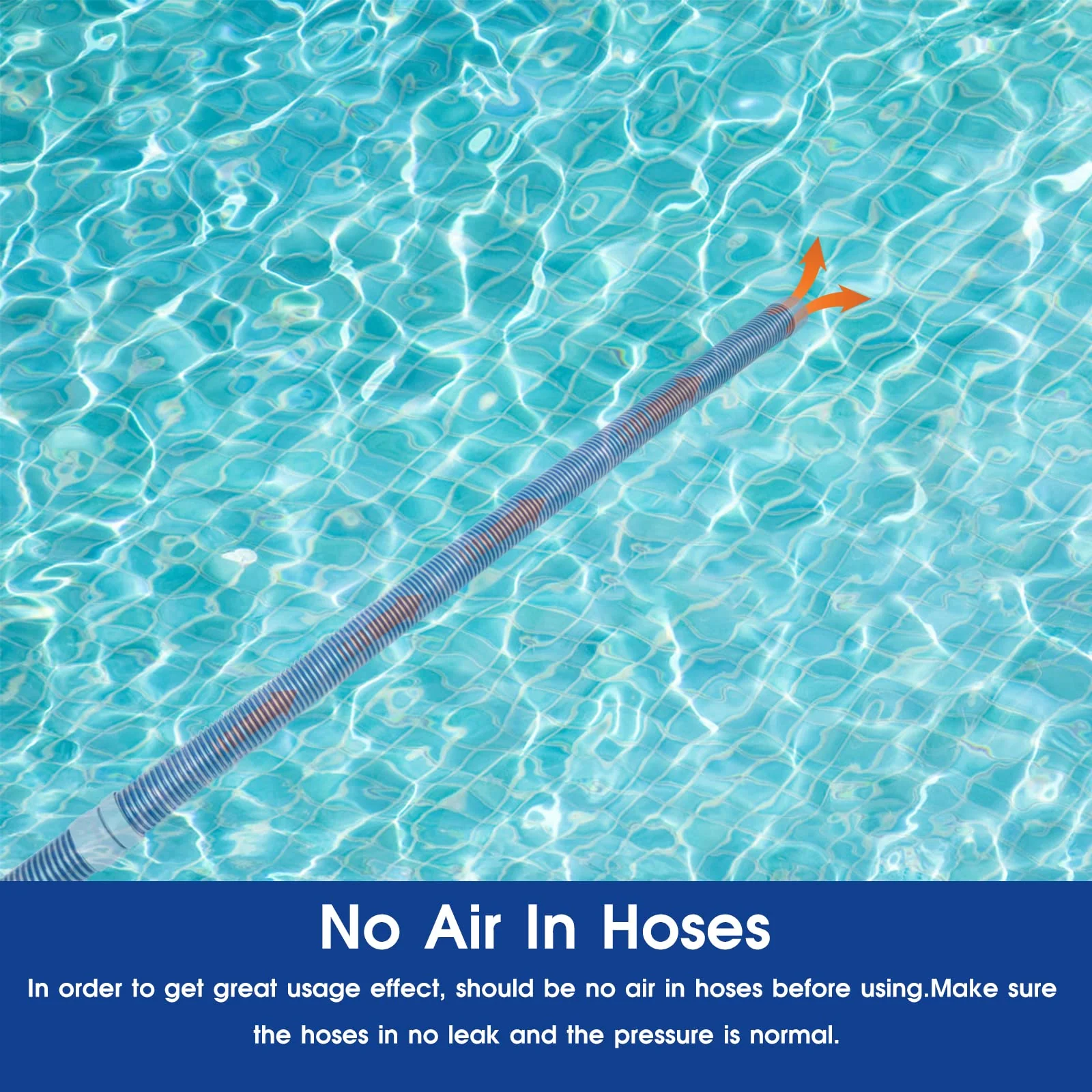 POOLWHALE Professional Swimming Pool Vacuum Cleaner Hose -1.5” 8 Piece Hoses, Perfect Vacuum Extension/Replacement - Compatible with all Major Automatic Pool Cleaners - Image 5