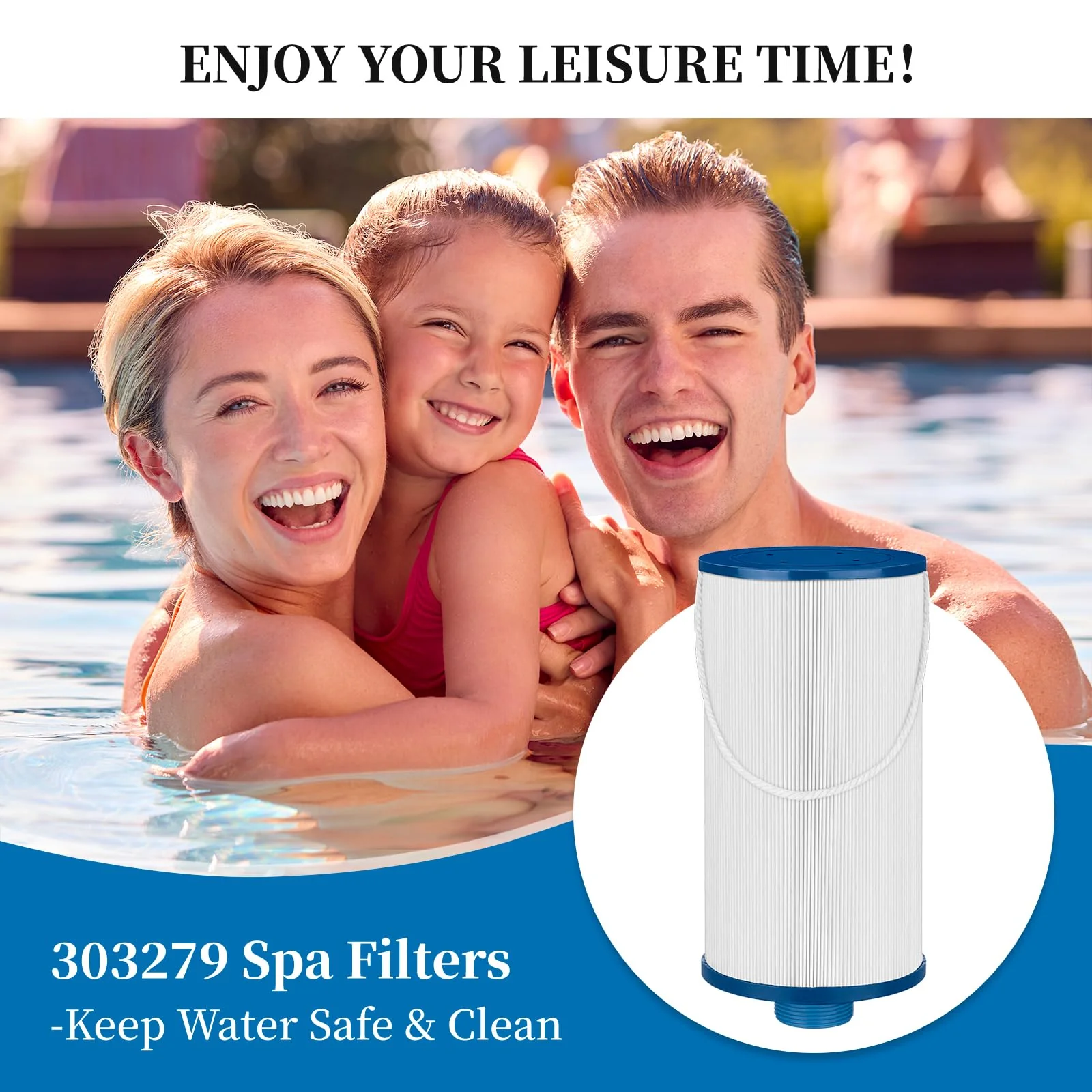 Porscan Spa Filter Replacement for Watkins 303279 Filbur FC-2402, Hot Tub Filter Cartridge 5CH-37 PFF42TC-P4 78460 Conpatible with LifeSmart, Free Flow, AquaTerra, Fantasy - 2 Pack - Image 2