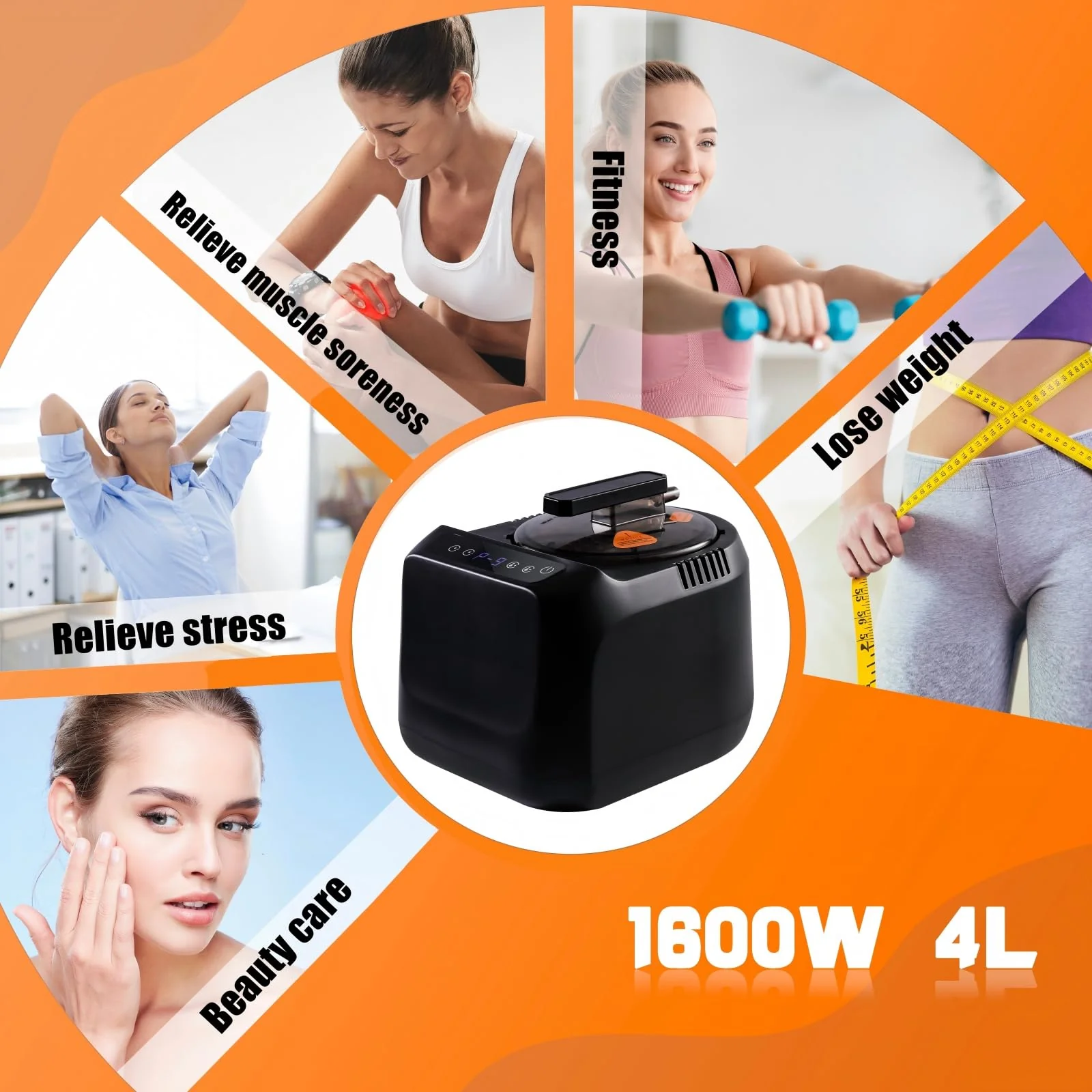 Portable Sauna Steamer Machine with Remote Control, 4L 1600W Upgrated Steam Generator for Sauna, 9 Levels, 120 MIN Timer, for Home Spa Sauna Accessories. - Image 2
