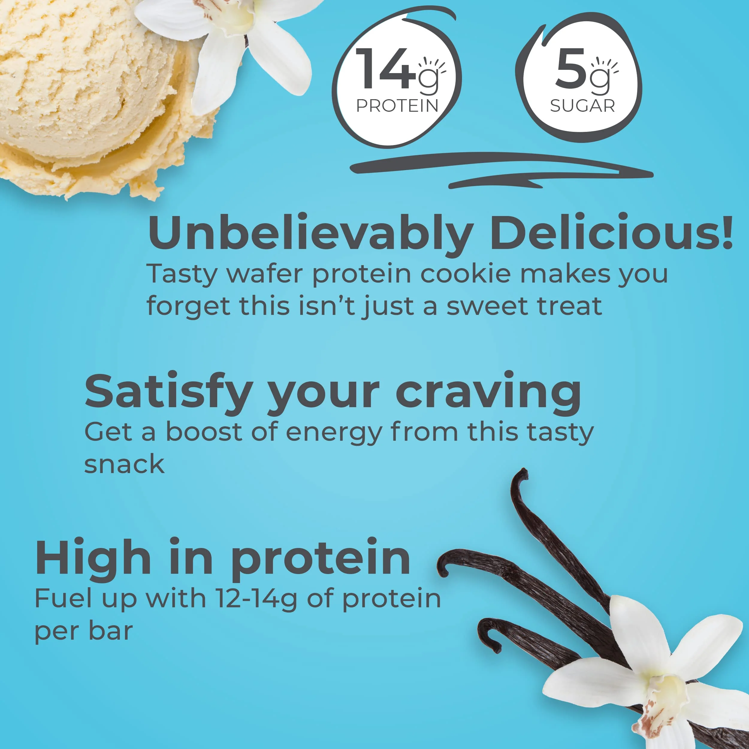 Power Crunch Protein Wafer Bars, High Protein Snacks with Delicious Taste, French Vanilla Creme, 1.4 Ounce (12 Count) - Image 2