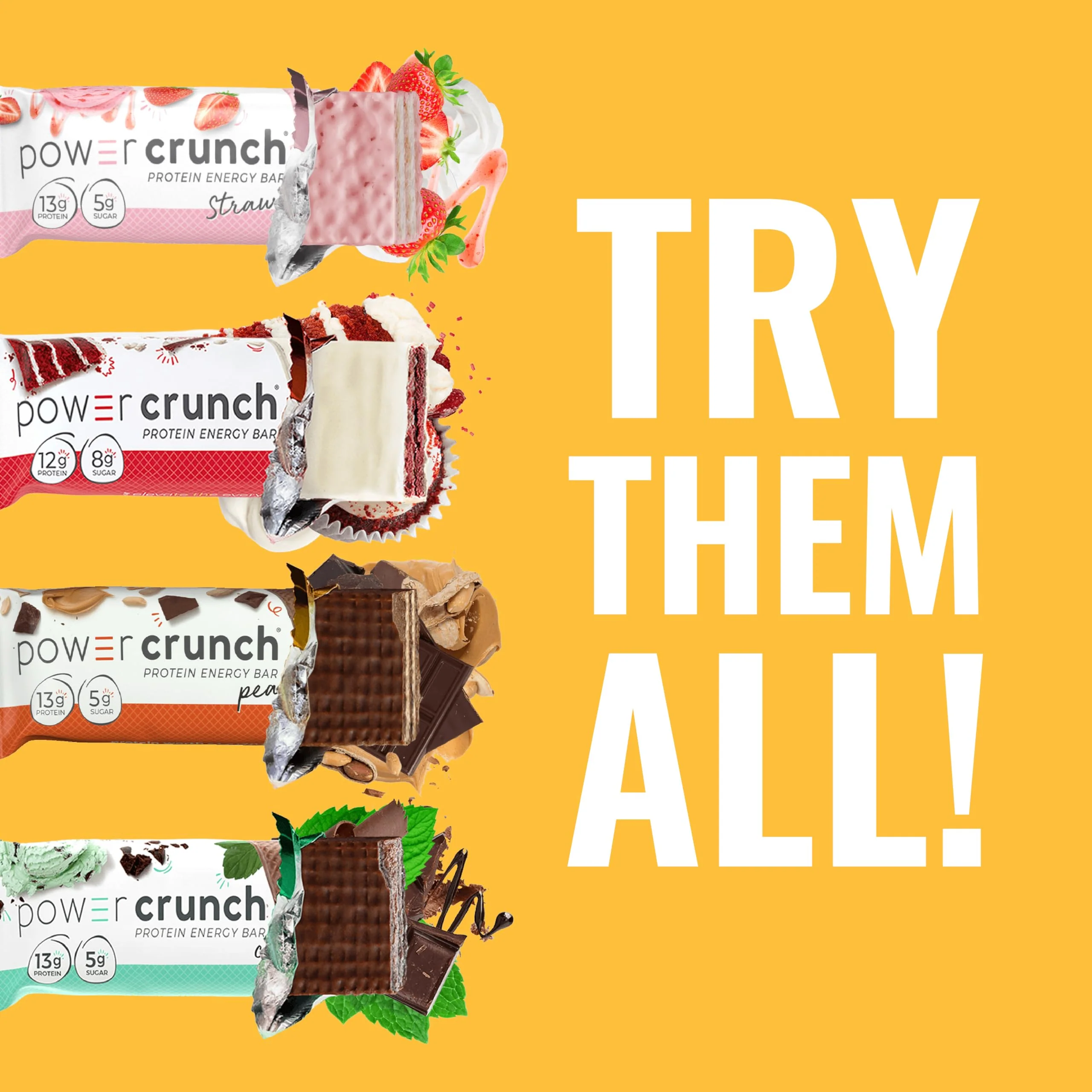 Power Crunch Protein Wafer Bars, High Protein Snacks with Delicious Taste, French Vanilla Creme, 1.4 Ounce (12 Count) - Image 5