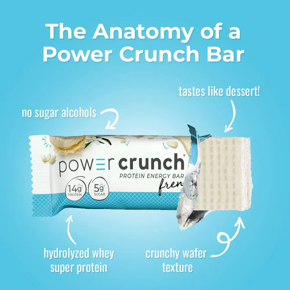 Power Crunch Protein Wafer Bars, High Protein Snacks with Delicious Taste, French Vanilla Creme, 1.4 Ounce (12 Count) - Image 6