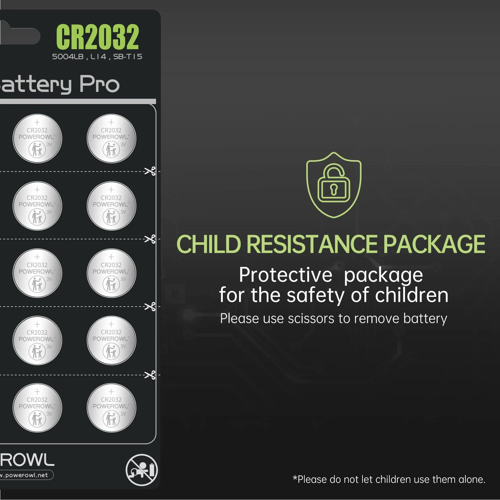 POWEROWL High Capacity CR2032 Battery (20-Pack) 3v Lithium Batteries, Leak-Free, Long Lasting Cr 2032 - Image 5