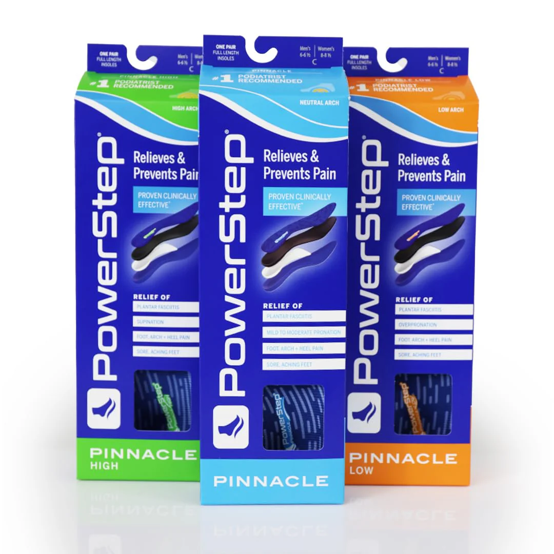 PowerStep Pinnacle Insoles, Orthotics for Plantar Fasciitis Relief, Made in USA Orthotic Insoles, Arch Support Inserts with Moderate Pronation, #1 Podiatrist Recommended (M 6-6.5, W 8-8.5) - Image 5