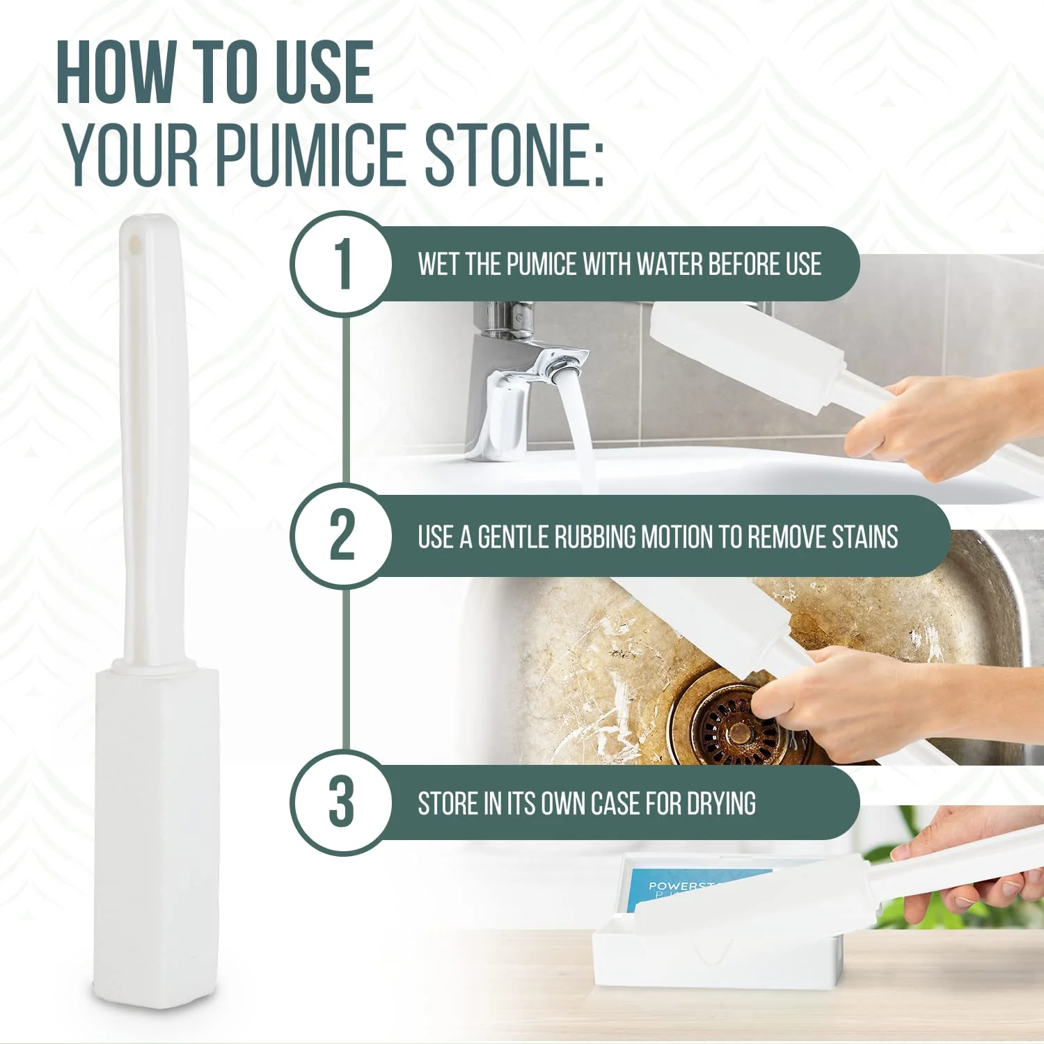 Powerstone Pumice Stone Toilet Bowl Cleaner with Extra Long Handle - 4 Pack | 3'' Longer Handle | Remove Hard Water Stains, Rings & Limescale from Toilets, Bathtubs, Sinks, Pools, BBQ - Image 4