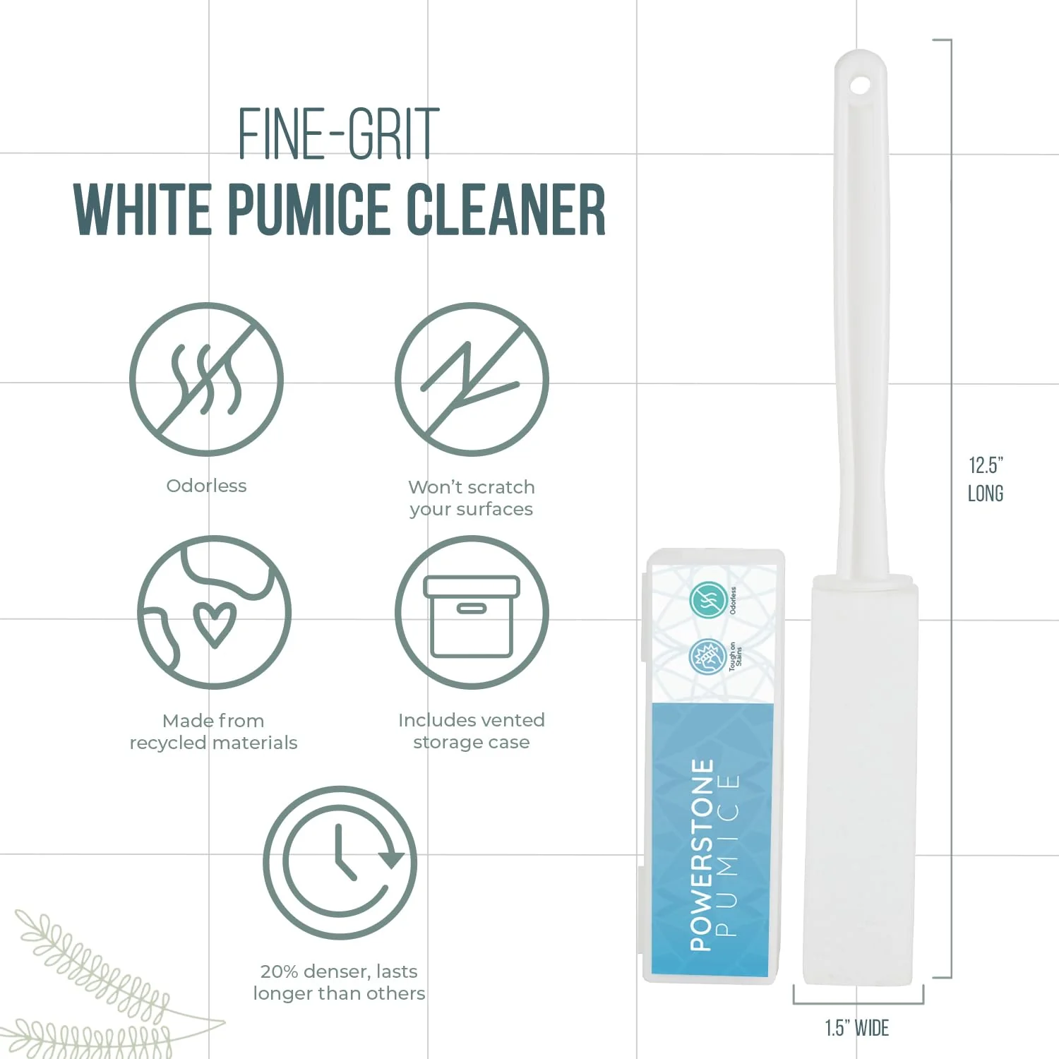 Powerstone Pumice Stone Toilet Bowl Cleaner with Extra Long Handle - 4 Pack | 3'' Longer Handle | Remove Hard Water Stains, Rings & Limescale from Toilets, Bathtubs, Sinks, Pools, BBQ - Image 5