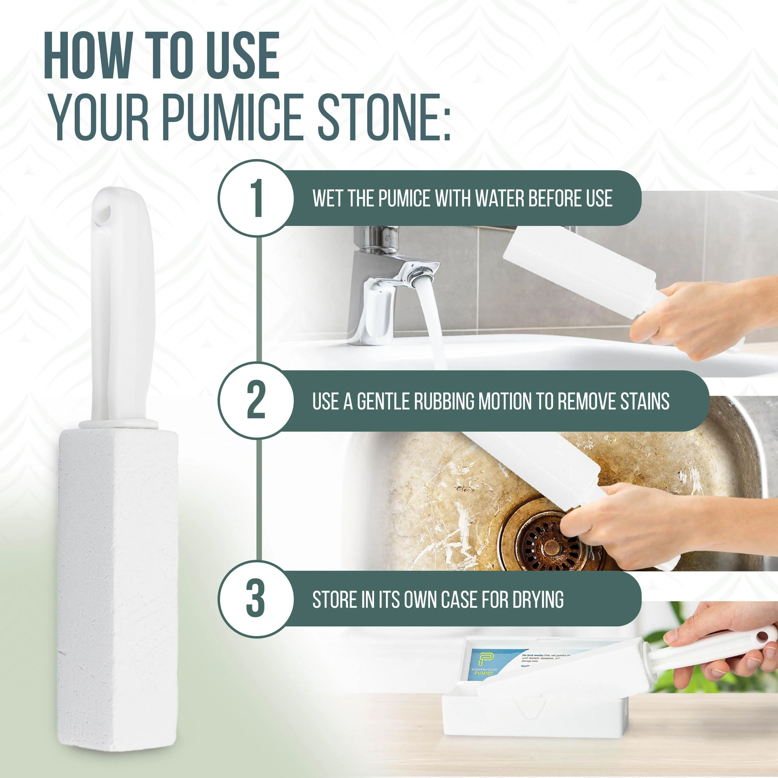 Powerstone Pumice Stone Toilet Bowl Cleaner with Handle (3-Pack) - A Reliable and Harmless Solution for Cleaning Limescale Deposits & Hard Water Stains on Toilets, Grills, Tiles, Grout & Pools - Image 4