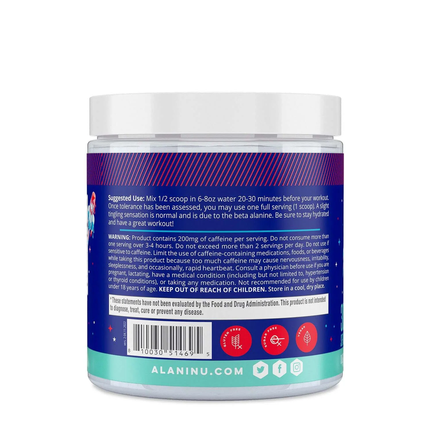 Pre-Workout Supports Energy, Endurance and Pump - Rocket Pop Limited Edition Flavor (10.47 oz. / 30 Servings) - Image 2