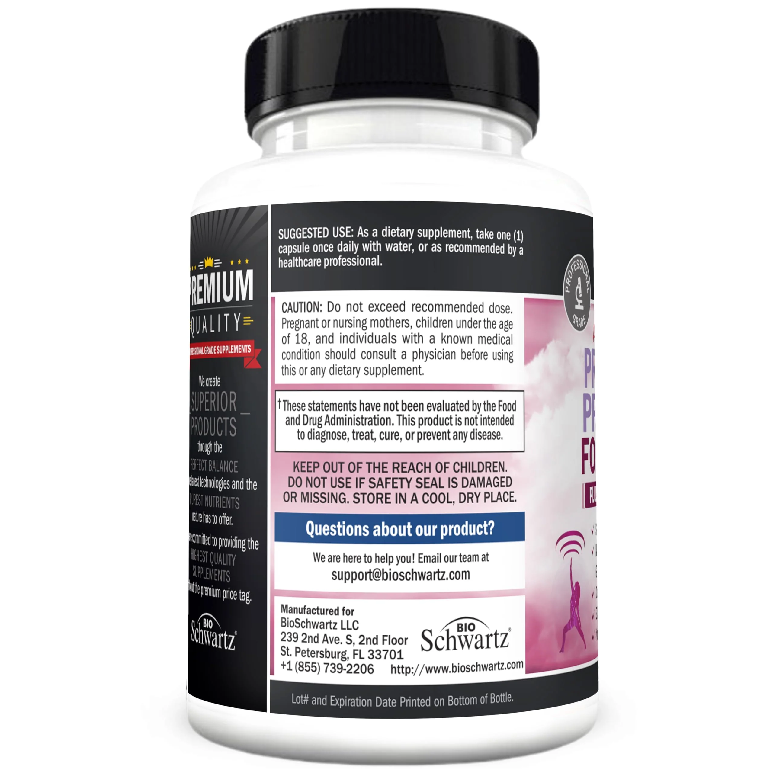 Prebiotics and Probiotics for Women - for Gut, Vaginal and Immune Health Support with Black Cohosh and Red Clover - Whole Food Digestive Enzymes Capsules, Lactobacillus Probiotic Supplement, 30 Count - Image 3