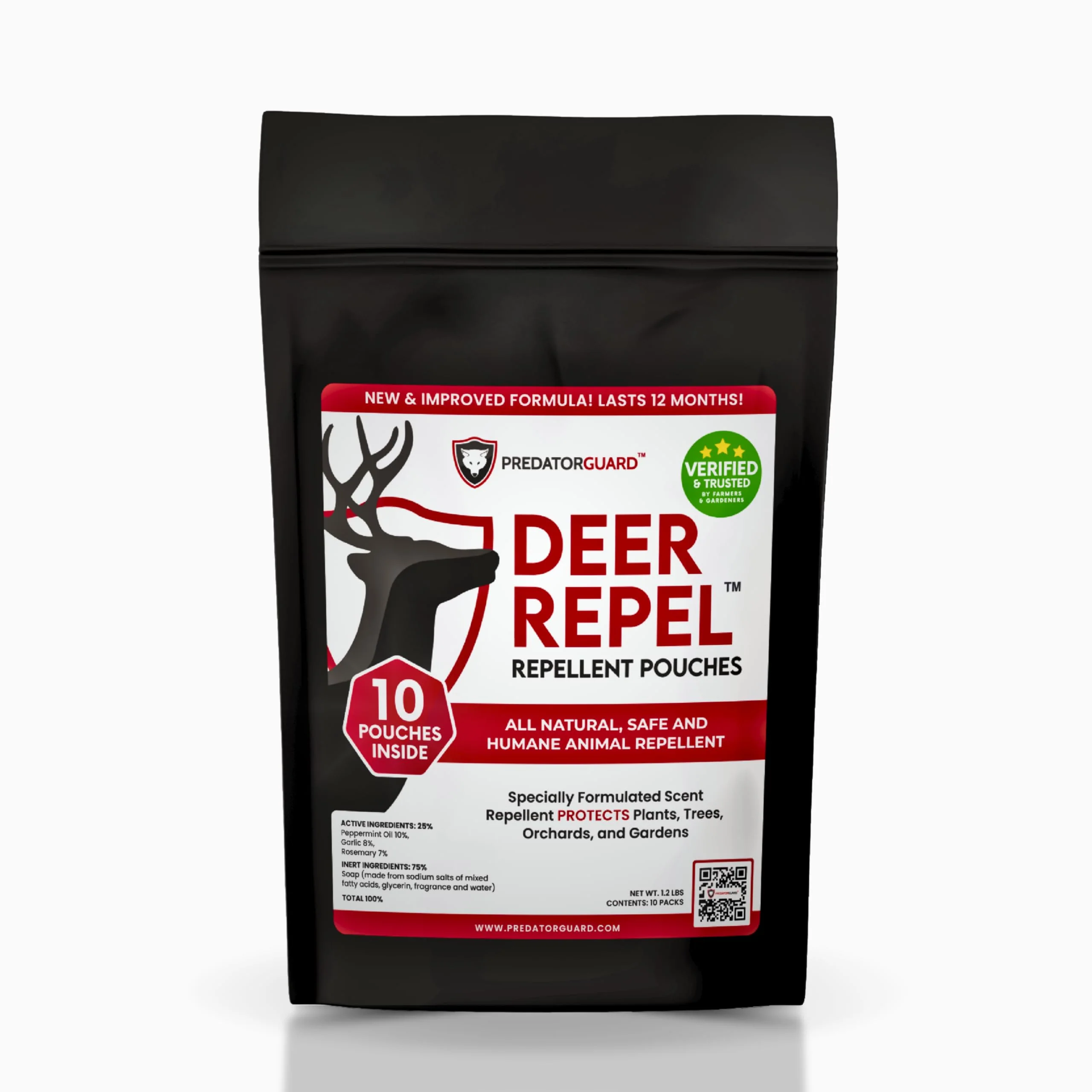 Predator Guard Deer Repellent Plants Pouches - 10 Pack - Stop Deer and Rabbits Eating Plants Trees Gardens and Vegetables - All Natural Ingredients (Deer Repel) - Image 3