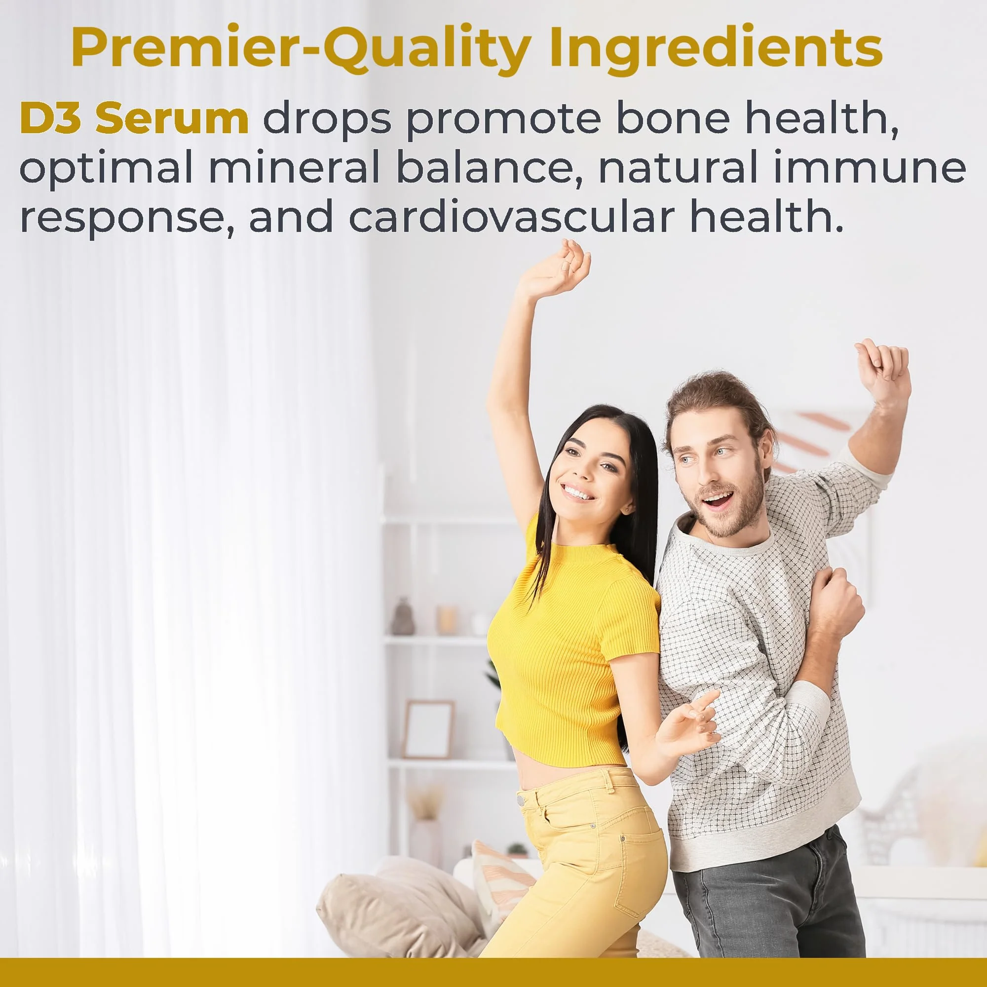 Premier Research Labs Vitamin D3 Serum - Liquid Vitamin D Oil Drops for Adults, Liquid Vitamin D3 5000 IU, Sublingual Vit D3 Liquid - 0.43 fl oz - Image 5