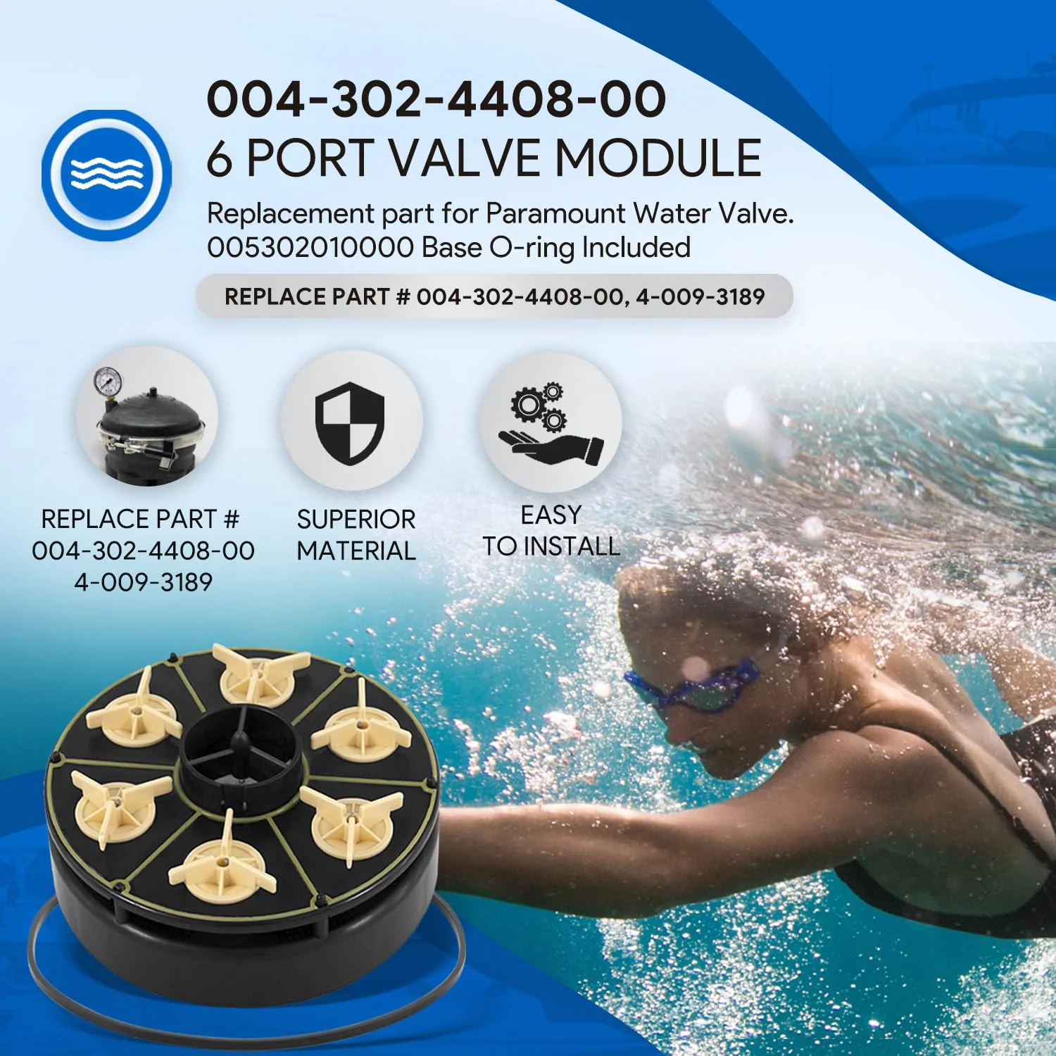 Premium 6 Port Module Kit Replacement for Paramount Water Valve, 004-302-4408-00 Replacement Part with Valve Shell Oring, 004302440800, 005302010000 - Image 7