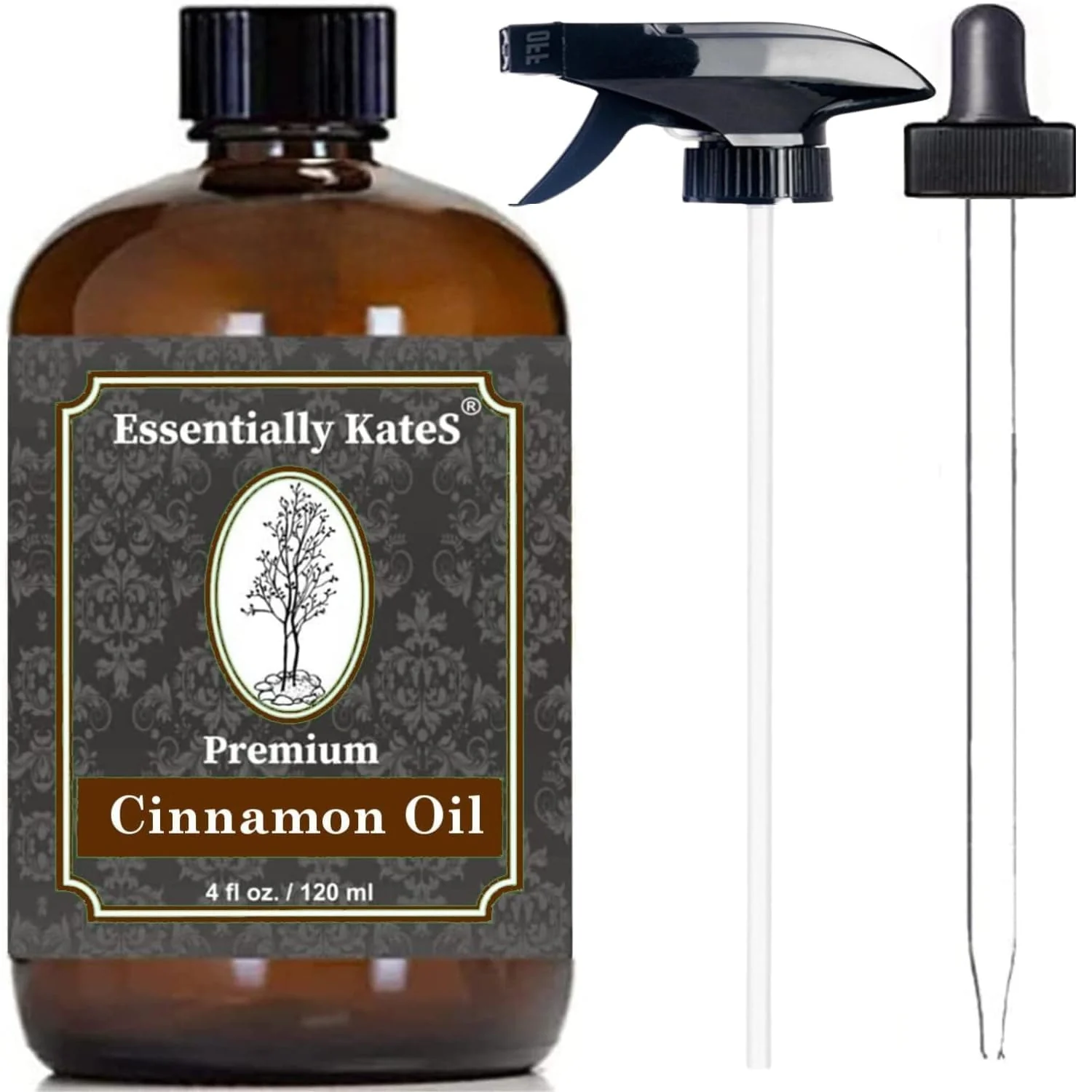 Premium Cinnamon Oil 4 Fl Oz with Huge Dropper and Sprayer - 100% Pure, Natural & Therapeutic - Cleaning, DIY Soap, Diffuser, Aromatherapy, Garden and Kitchen - Indoor and Outdoor - Image 2