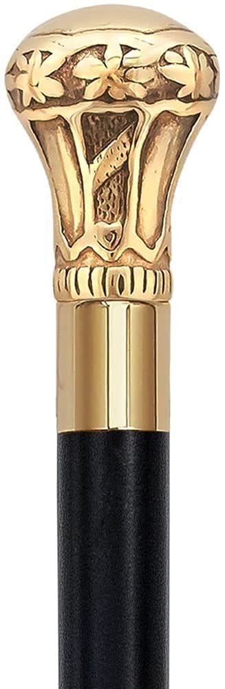 Premium Collectible Walking Canes – Stylish Wood Canes with Brass, Chrome, or Classic Knob Handles – Durable & Elegant Walking Cane for Men and Women (Bat Masterson Premium Brass Knob) - Image 3