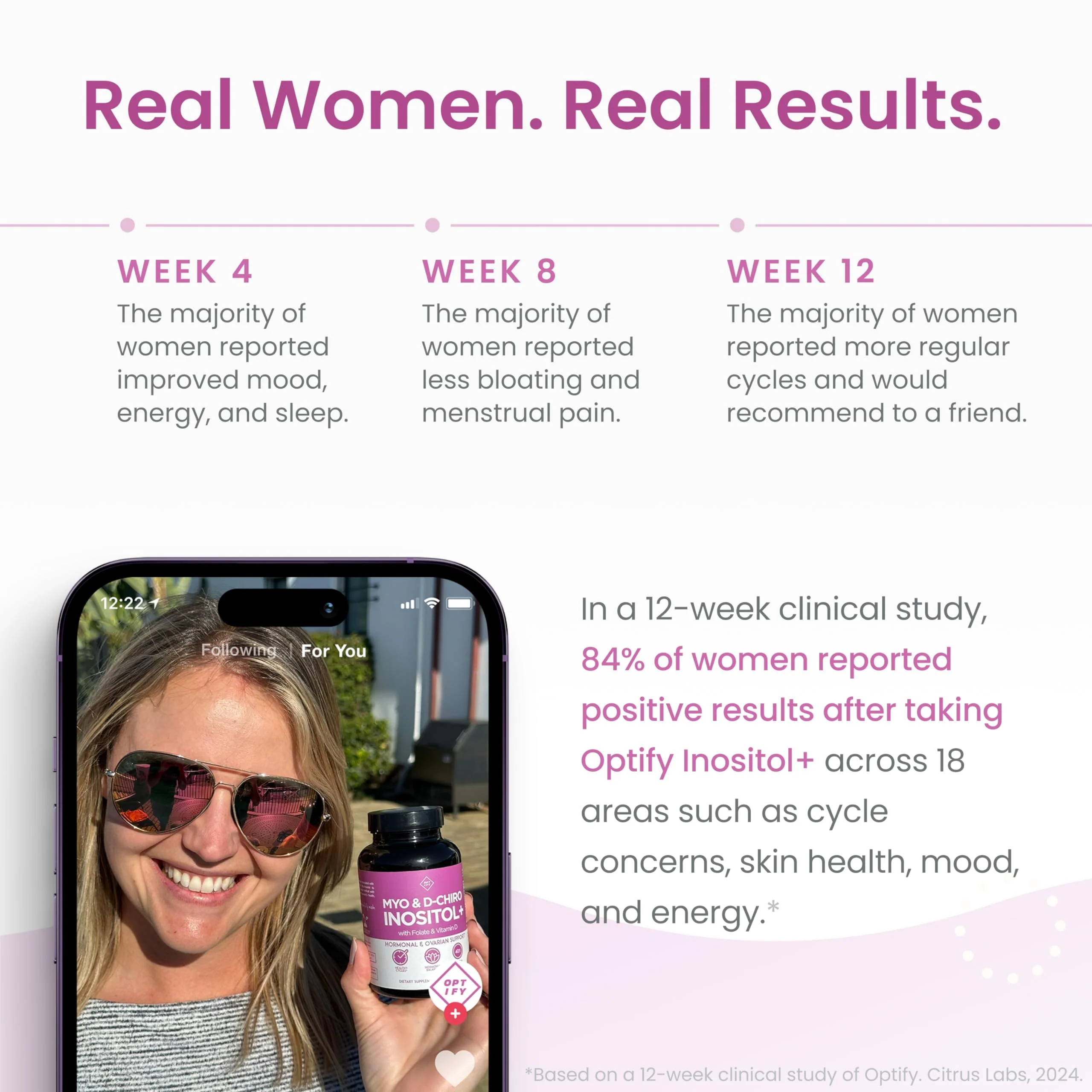 Premium Inositol Supplement - Myo-Inositol and D-Chiro Inositol Powder Plus Folate and Vitamin D - Ideal 40:1 Ratio - Hormone Balance & Healthy Ovarian Support for Women - Vitamin B8 - 30 Day Supply - Image 4