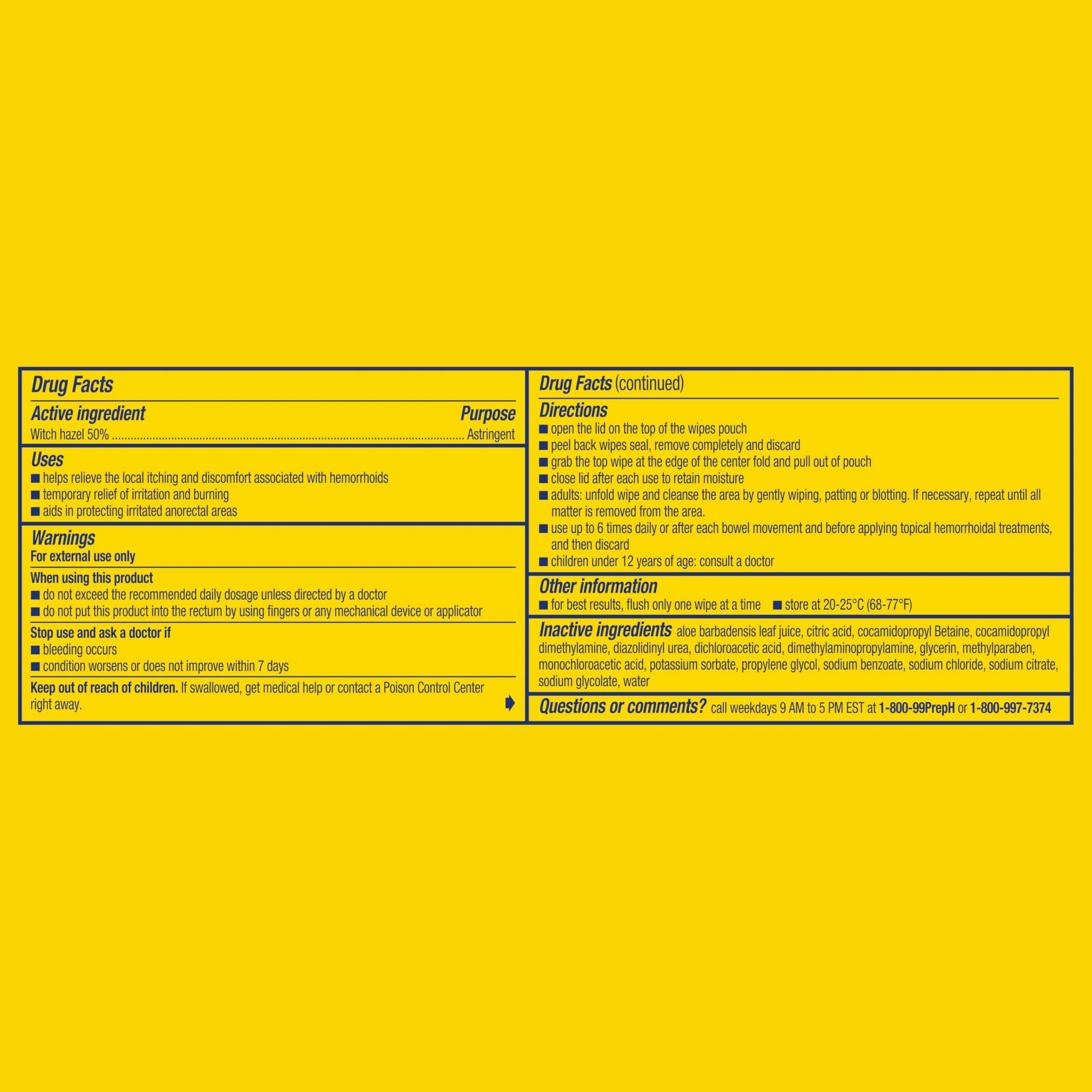 Preparation H Hemorrhoid Flushable Wipes with Witch Hazel for Skin Irritation Relief - 48 Count (Pack of 4) - Image 7
