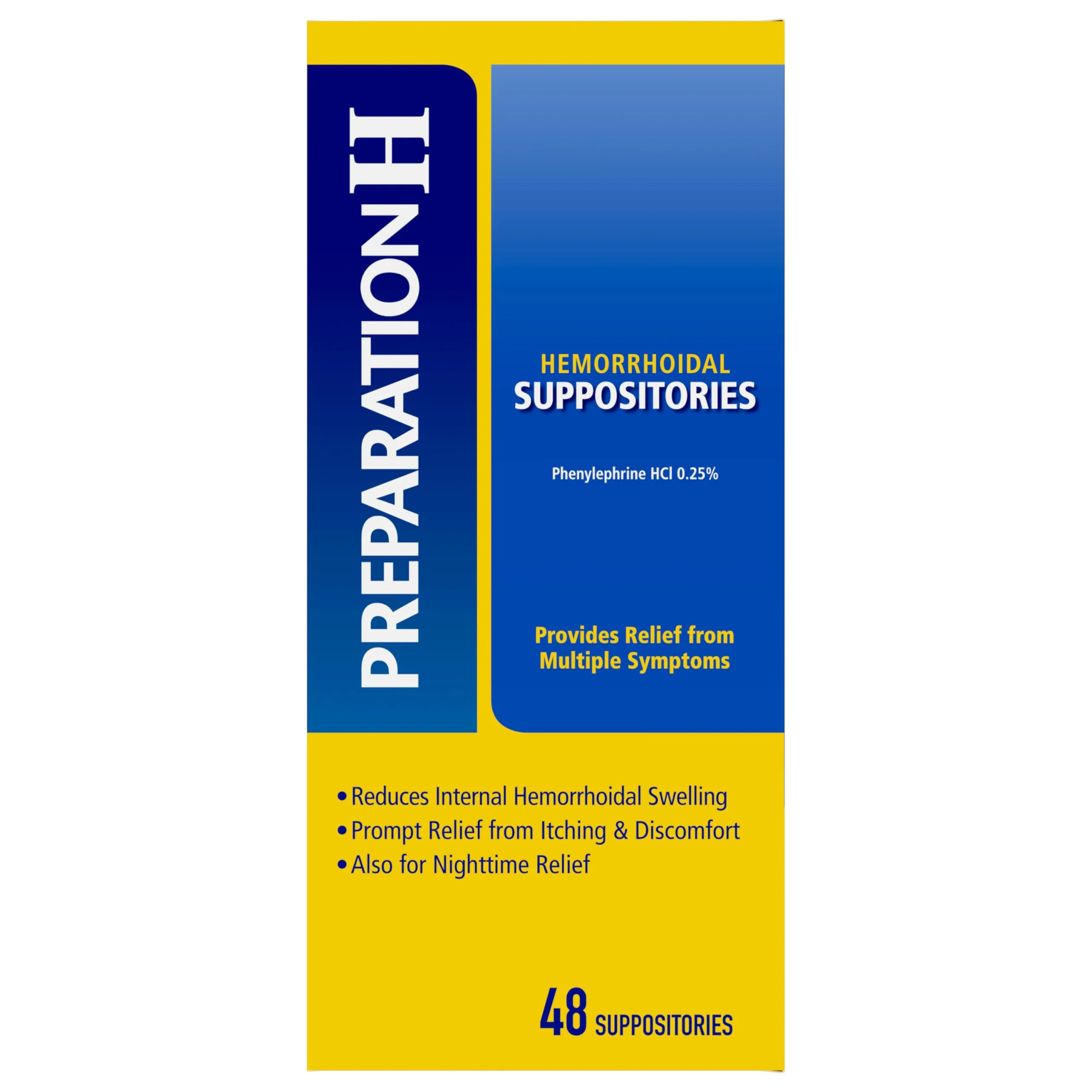 PREPARATION H Hemorrhoid Symptom Treatment Suppositories, Burning, Itching and Discomfort Relief (48 Count) - Image 9
