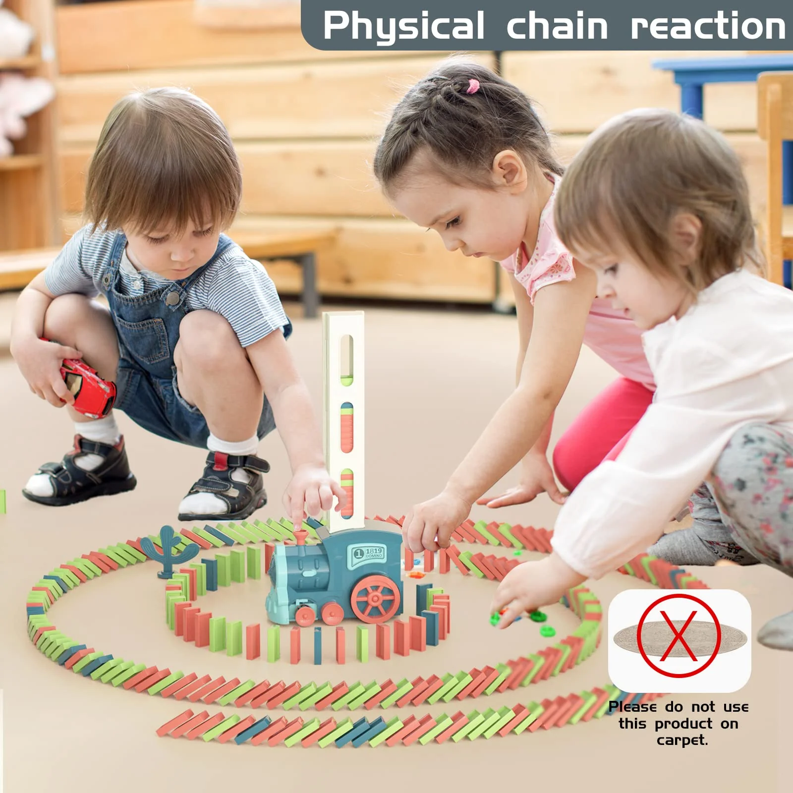 PREPHY Domino Train Toys Kids Games - Automatic Stacking Creative Game 3+ Year Old - Stem Montessori Toy for Boys 4-6 - Summer Autistic Christmas Birthday Gifts 5 6 Toddler Ages 4-8 180PCS - Image 6