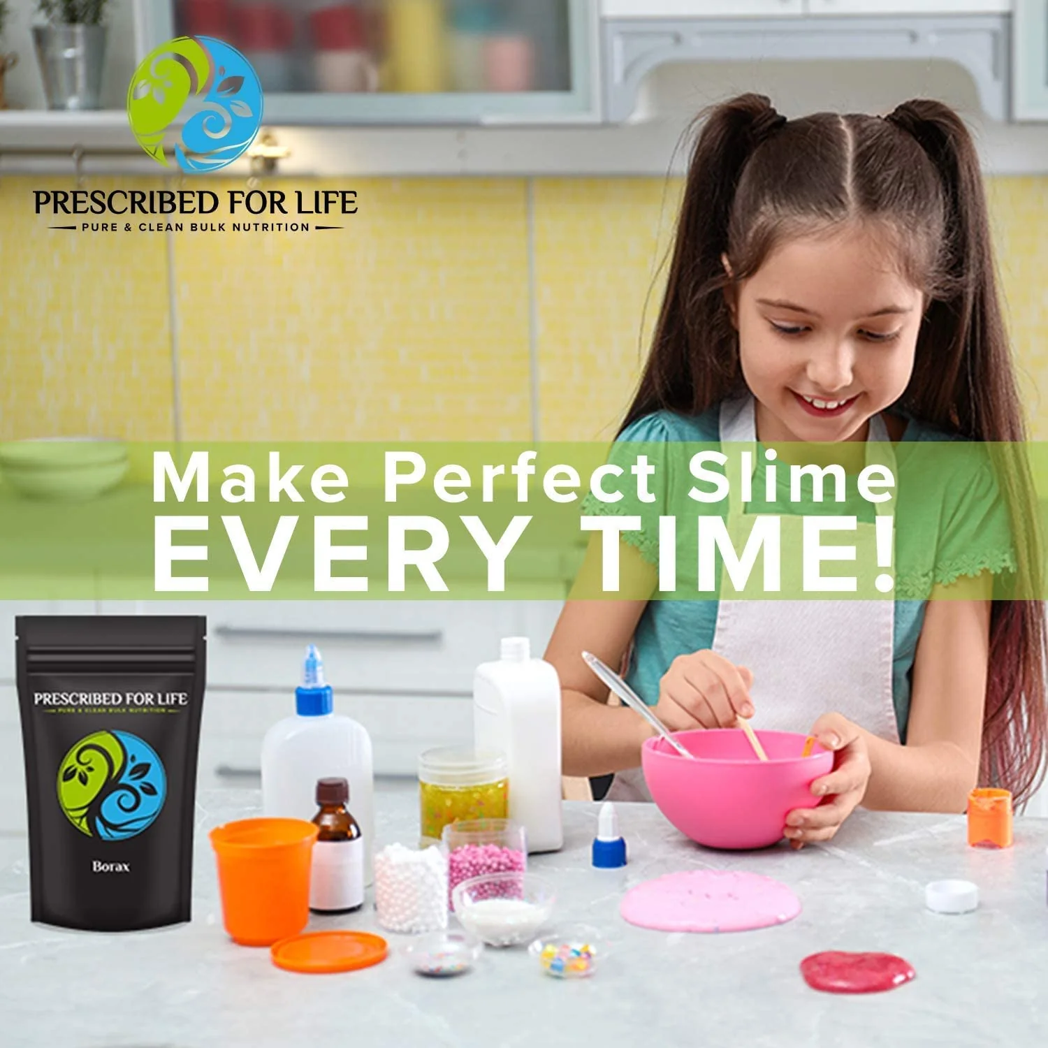 Prescribed for Life Borax Powder, Pure USP NF Grade All Natural Sodium Borate Powder, Household Laundry Booster, Slime Activator & Multipurpose Cleaning Powder (12oz / 340g) - Image 4