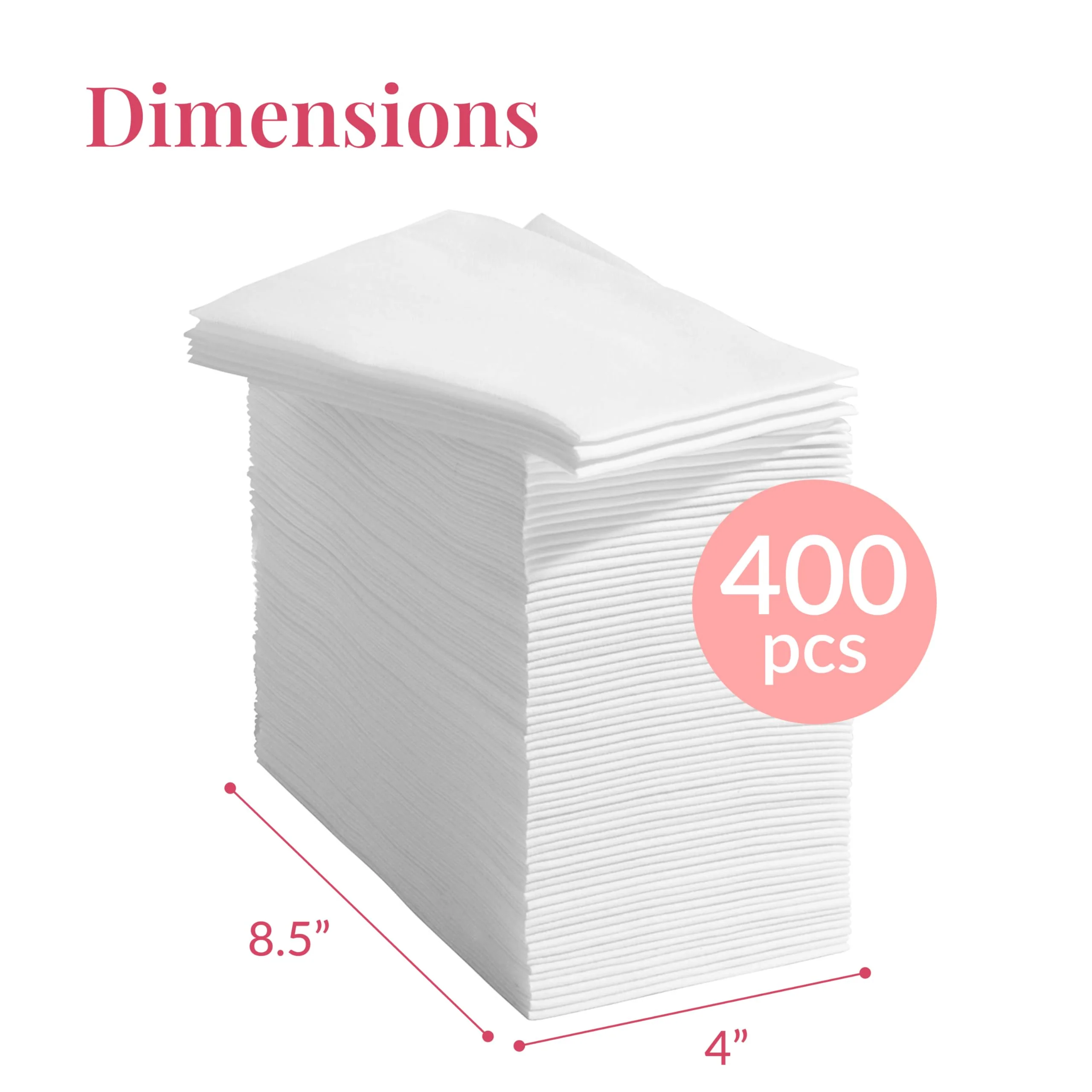 Prestee 400 Linen Feel Disposable Paper Hand Towels - White, Event Supplies, Disposable Guest Towels, Wedding Napkins, Disposable Napkins for Guest Bathroom, Christmas Parties, Holiday Dinners - Image 5