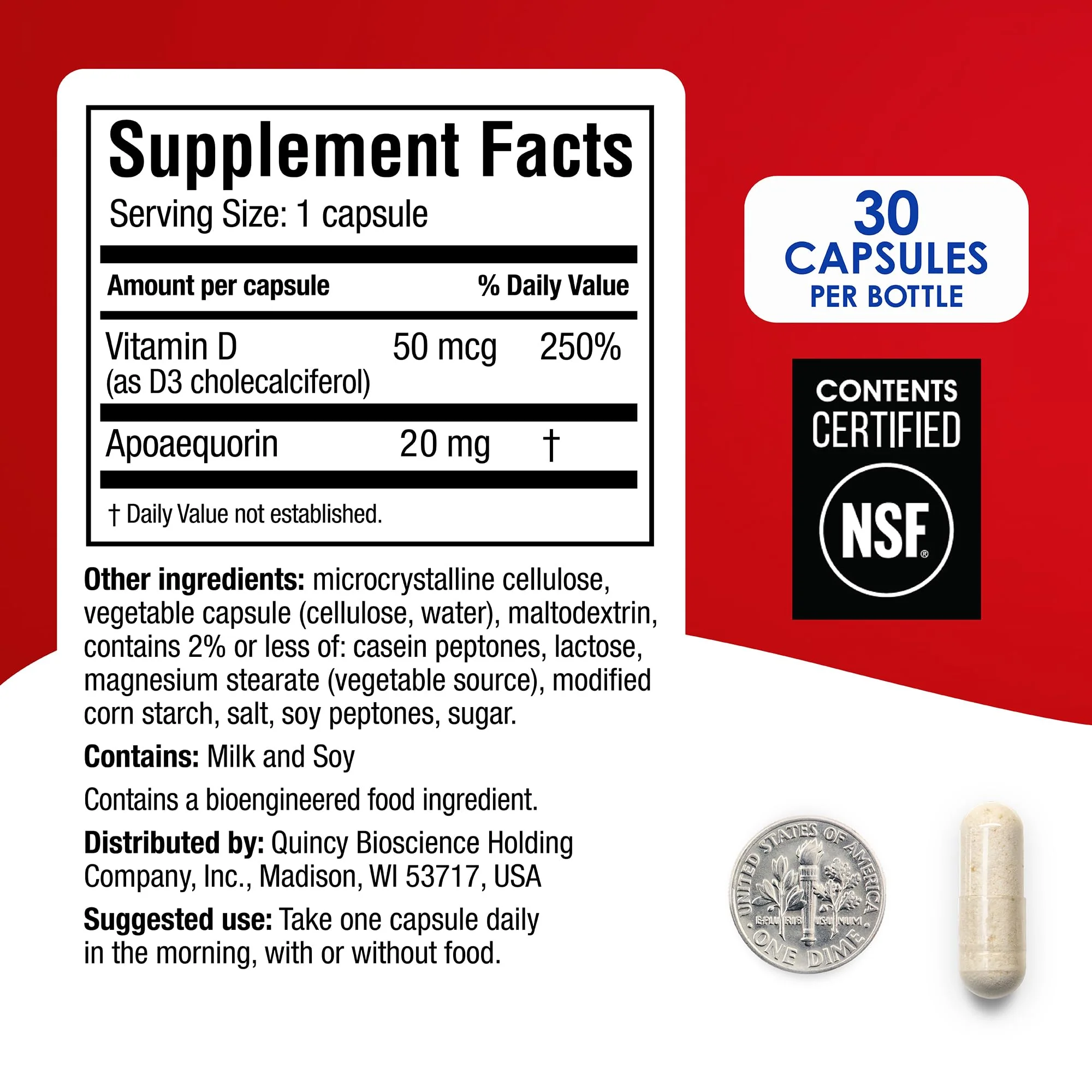 Prevagen Extra Strength - 30 Capsules |2 Pack| Formulated for Your Brain | 20mg of Apoaequorin Plus Vitamin D3 with 7-Day Pill Minder - Image 13